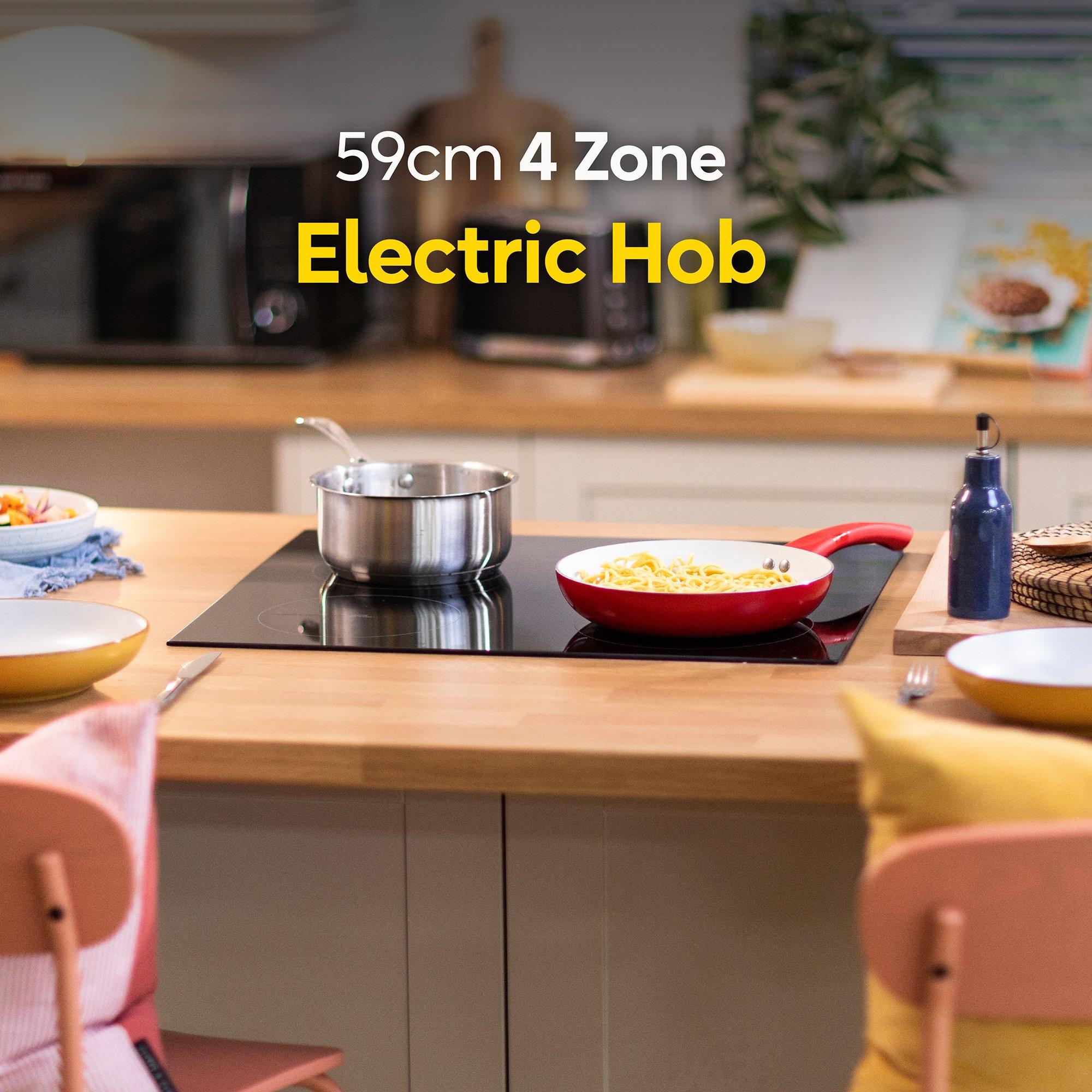 Black - Russell Hobbs - RH60EH413B 59cm 4 Zone Electric Hob in Black - 3