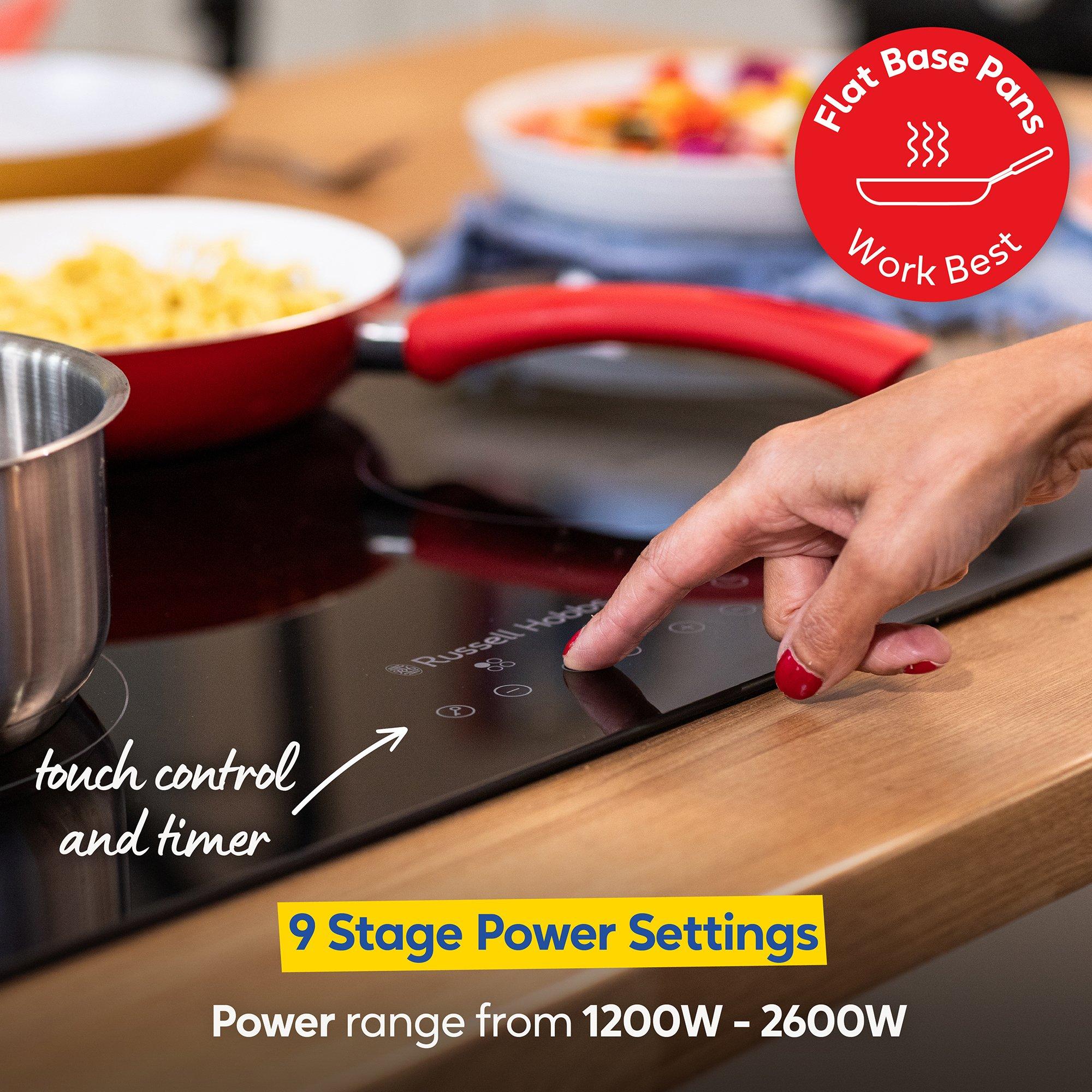 Black - Russell Hobbs - RH60EH413B 59cm 4 Zone Electric Hob in Black - 4