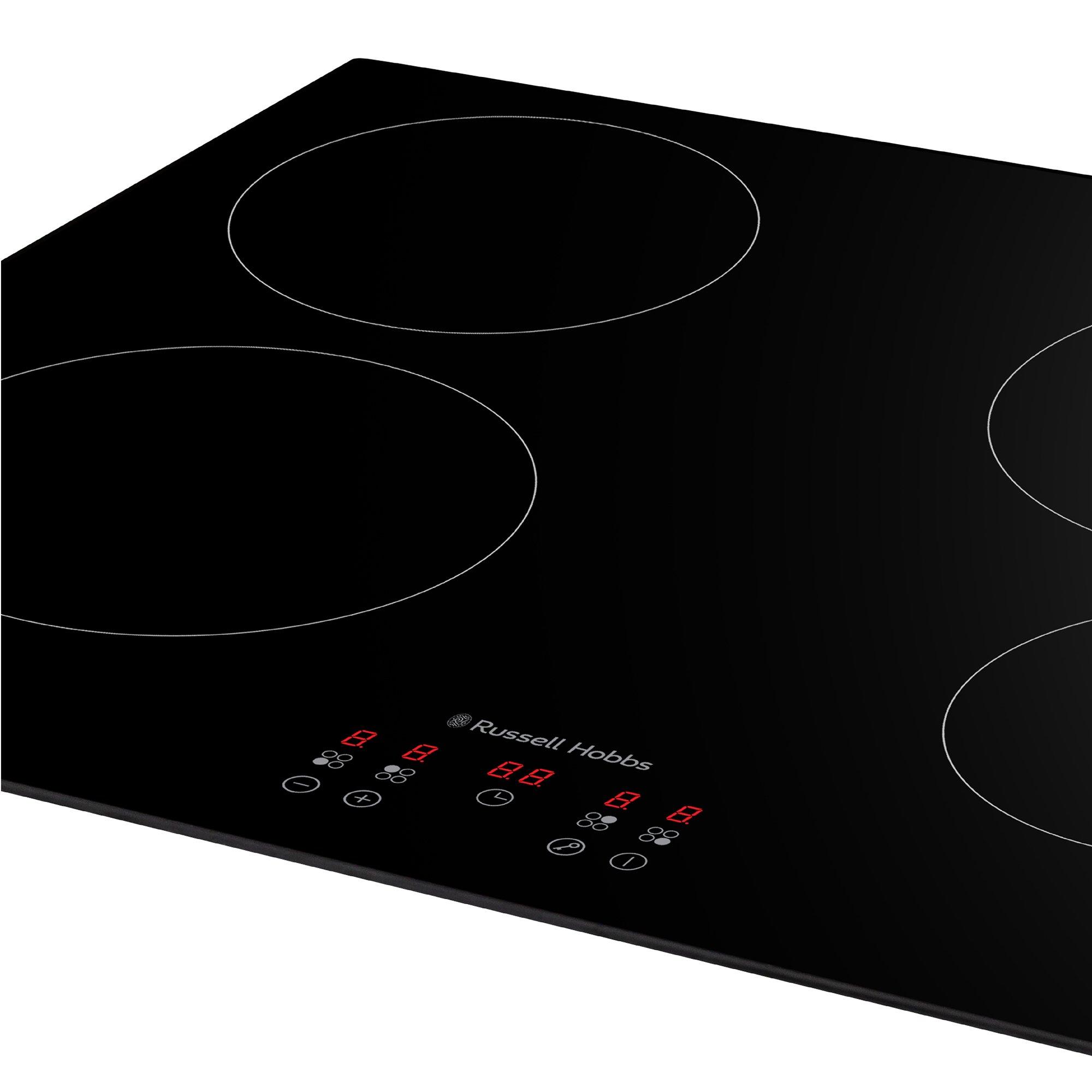 Black - Russell Hobbs - RH60EH413B 59cm 4 Zone Electric Hob in Black - 9