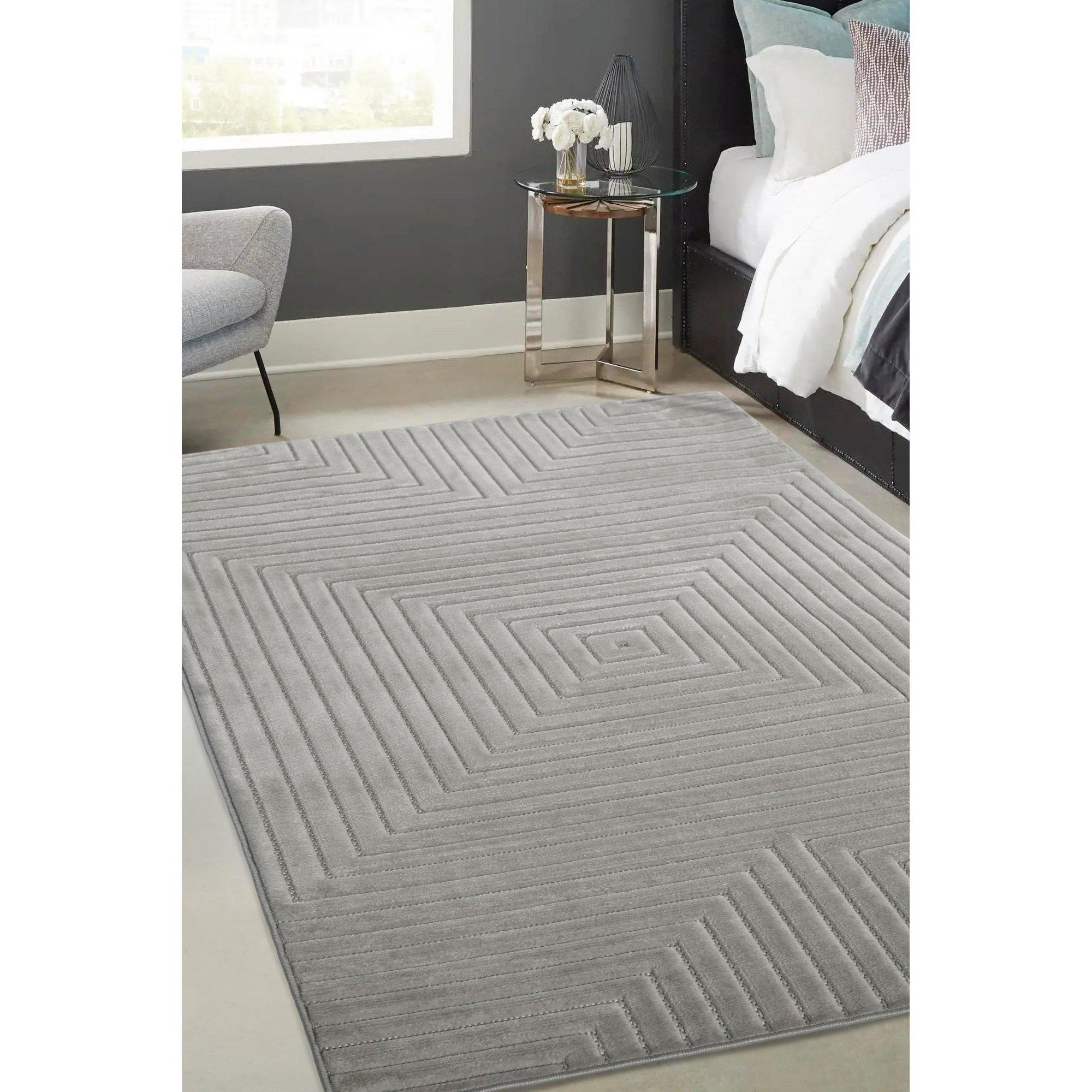 Homemaker Malmo Squares Rug Grey