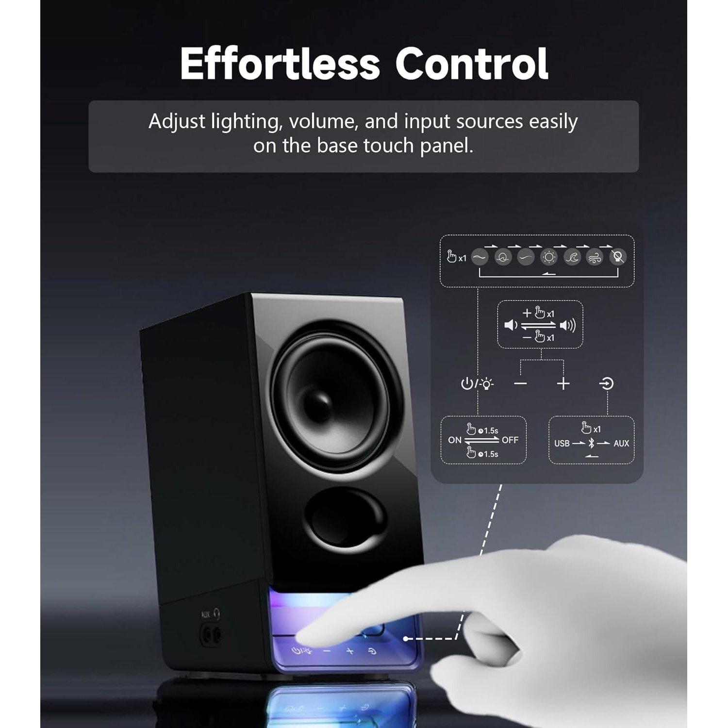 Black - Edifier - R20BT USB-C 2.0 Bluetooth Multimedia Speaker Set - 5