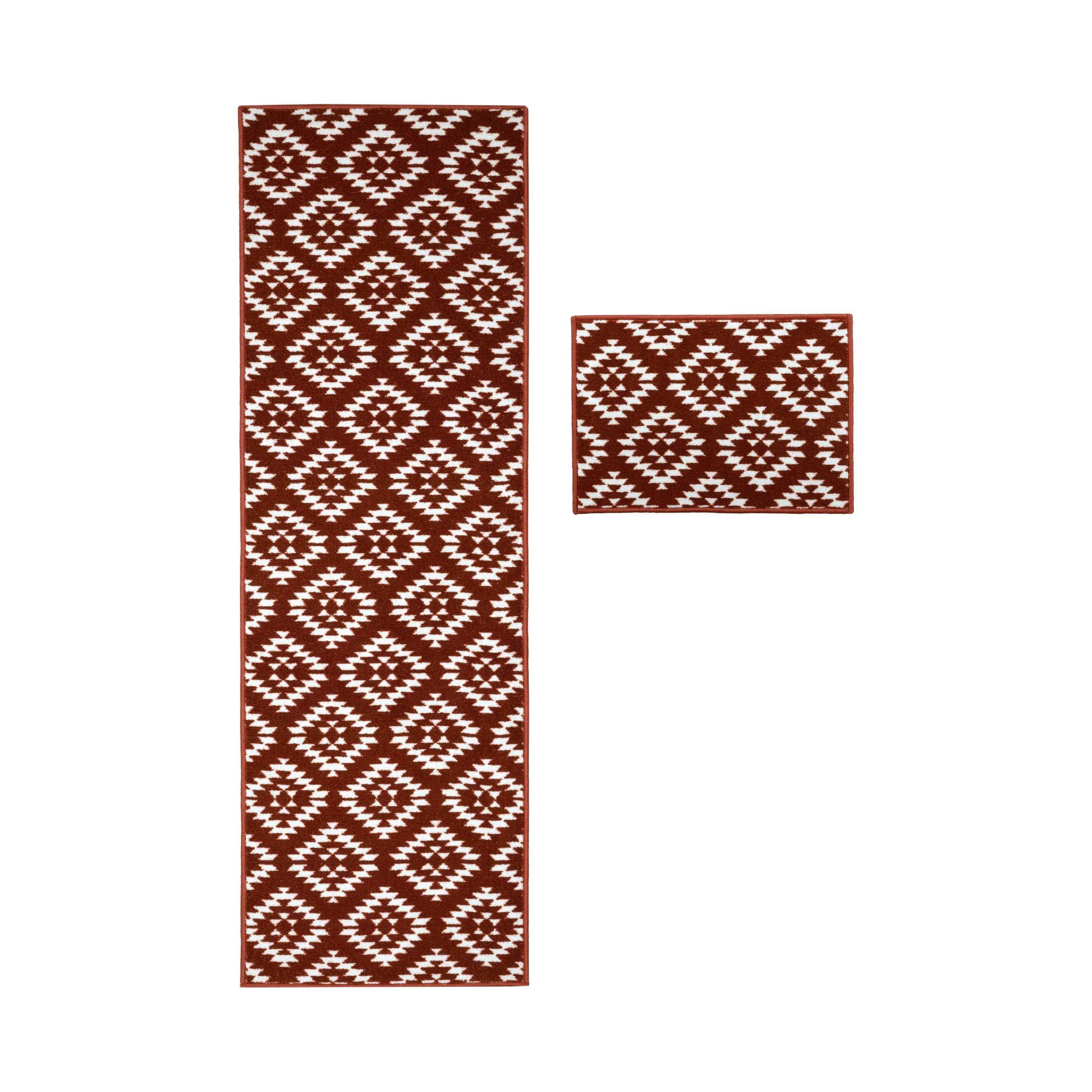 Terracotta - Homemaker - Deco Mat Aztec Terracotta Runner & Mat - 2