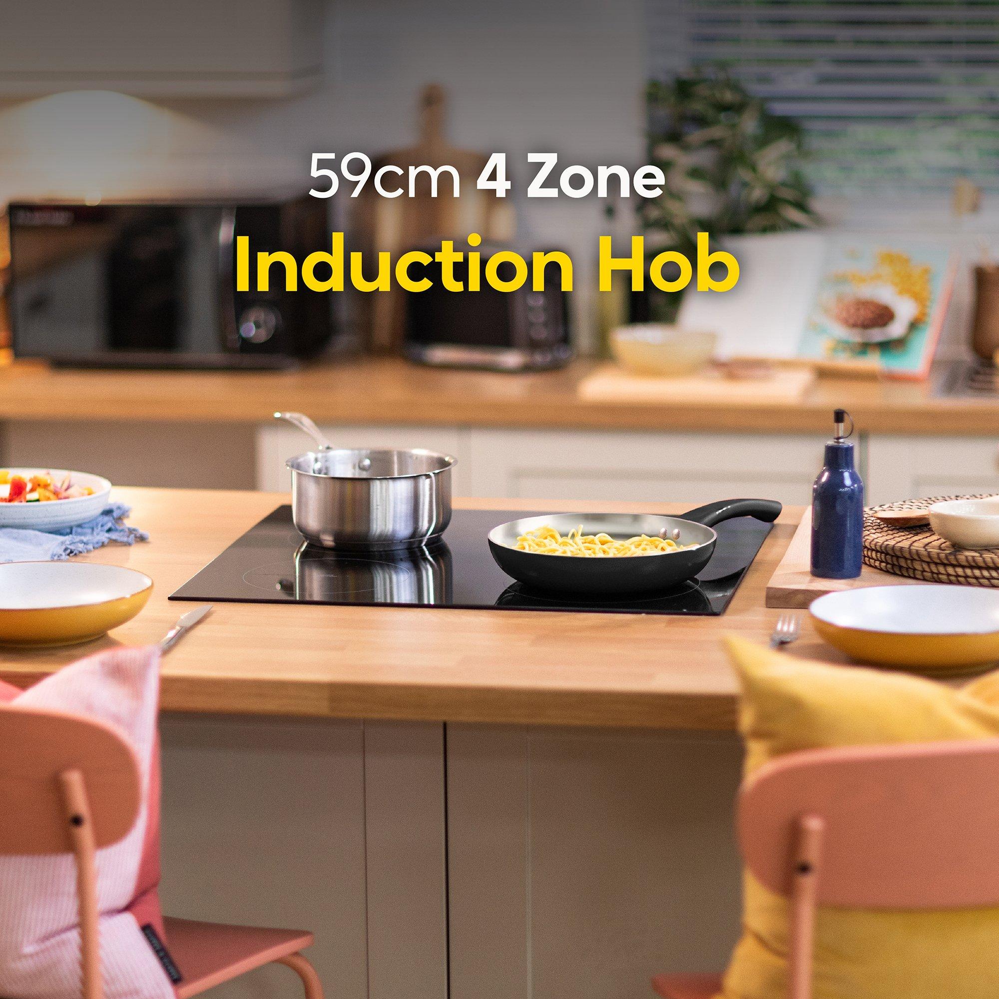 Black - Russell Hobbs - RH60IH413B 59cm 4 Zone Induction Hob in Black - 3