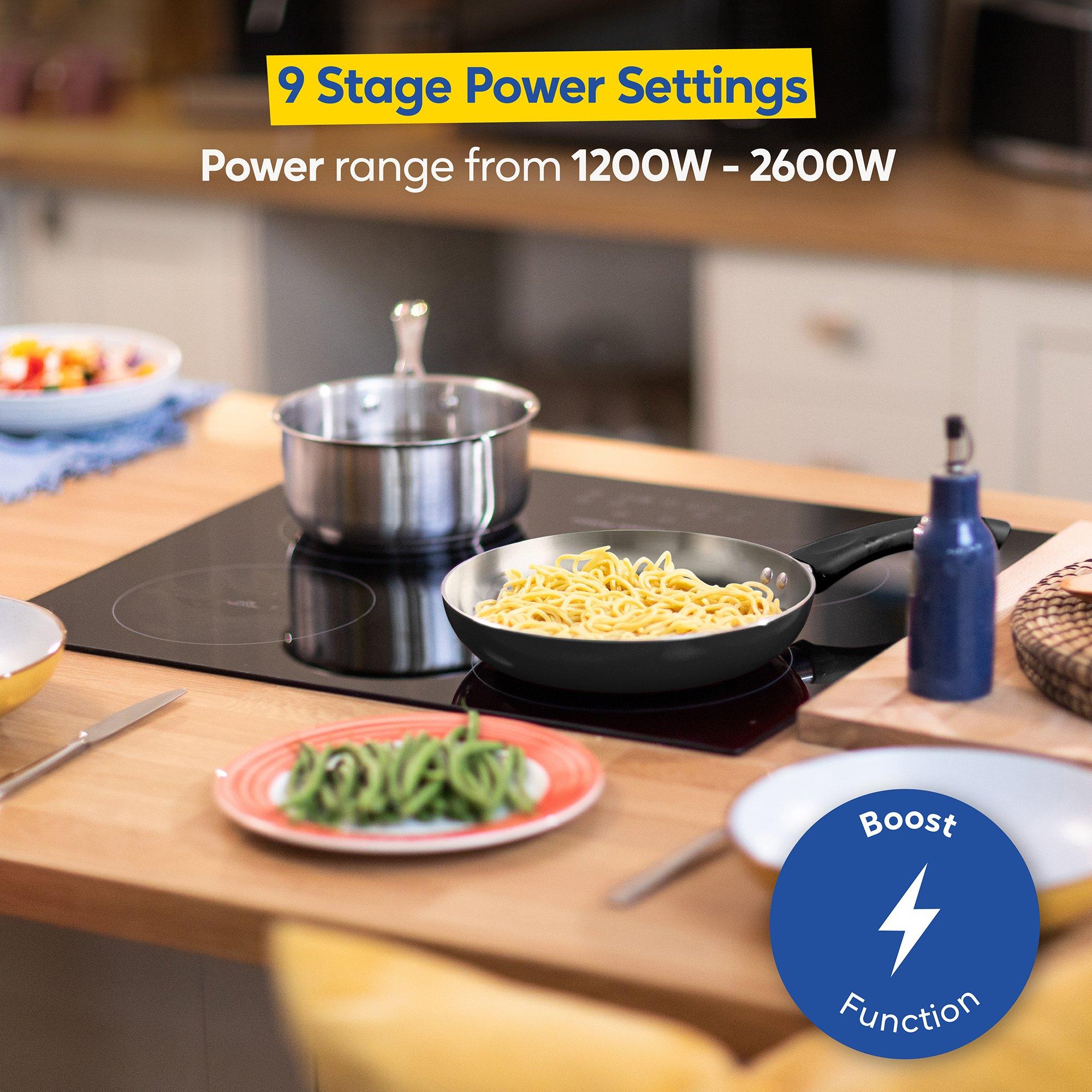 Black - Russell Hobbs - RH60IH413B 59cm 4 Zone Induction Hob in Black - 4