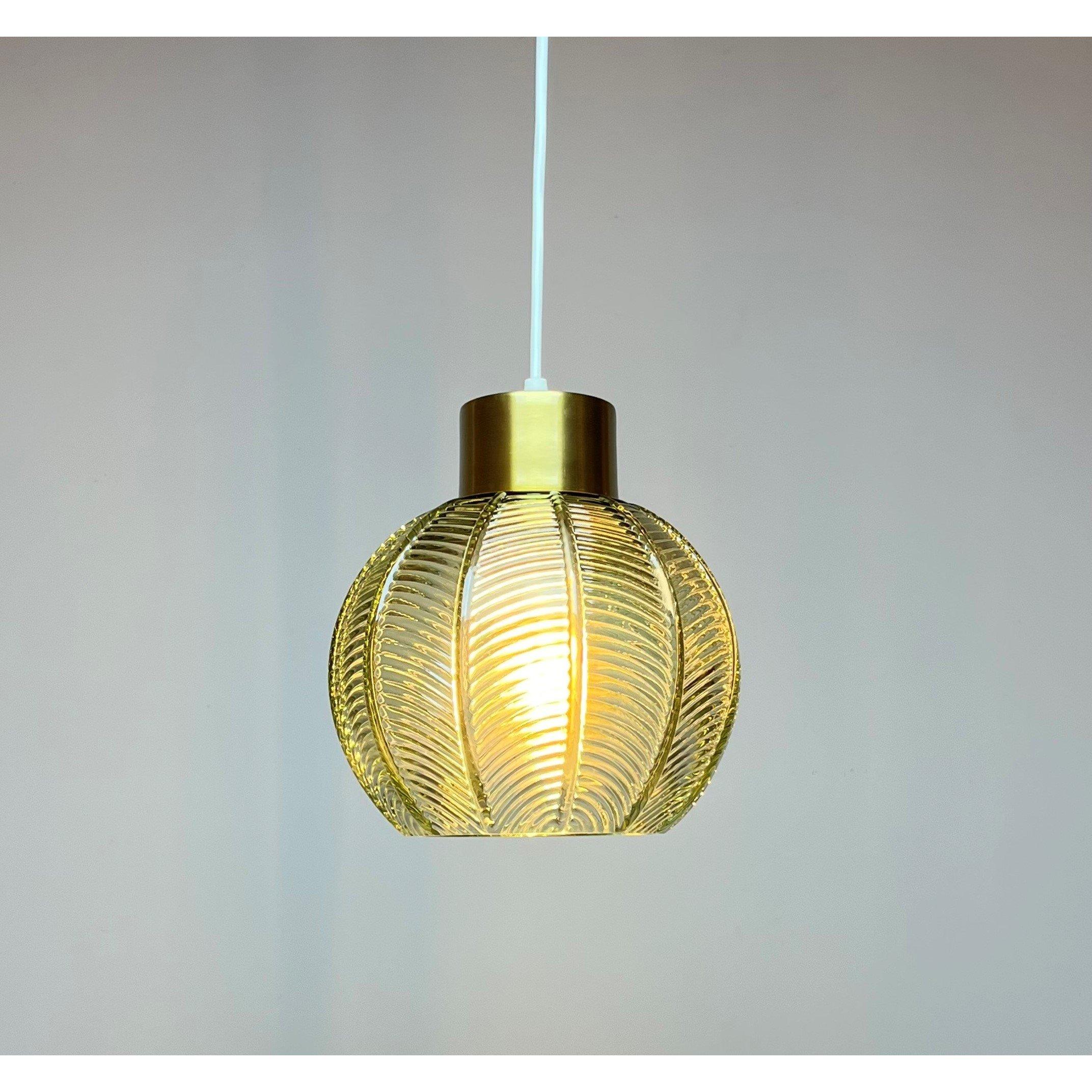 Green - K Living - Leaves Green Glass Light Pendant - 2