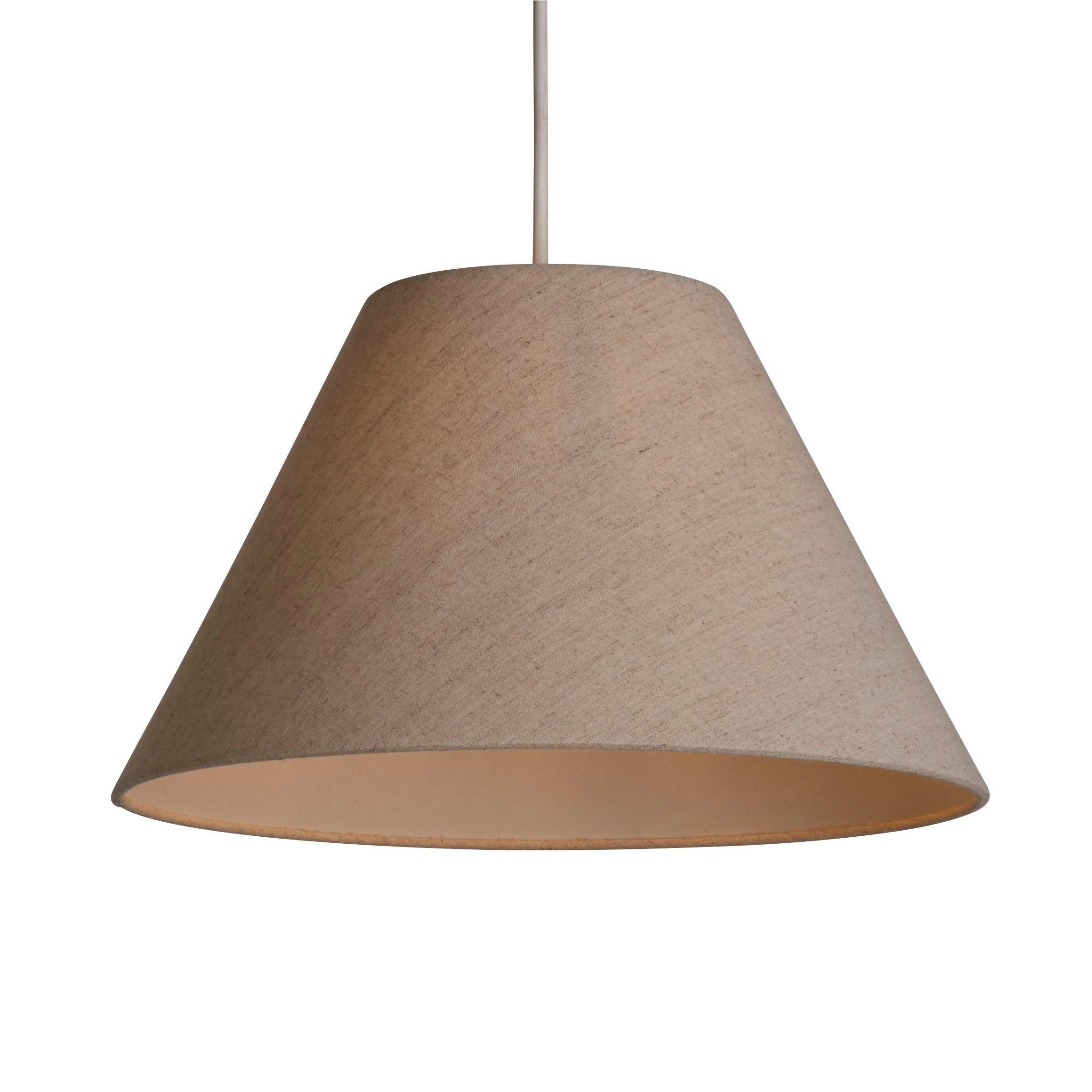 Natural - Lighting Collection - Luna Linen Natural Tapered Shade - 2