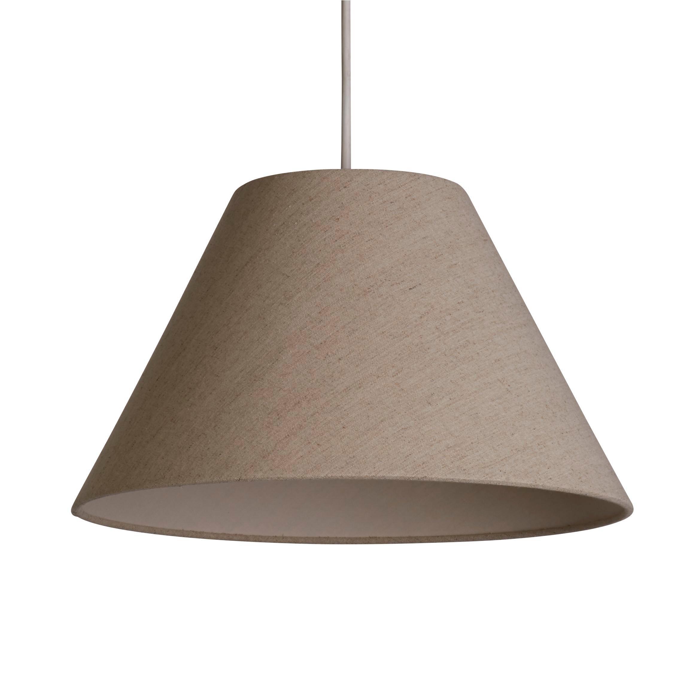 Natural - Lighting Collection - Luna Linen Natural Tapered Shade - 3