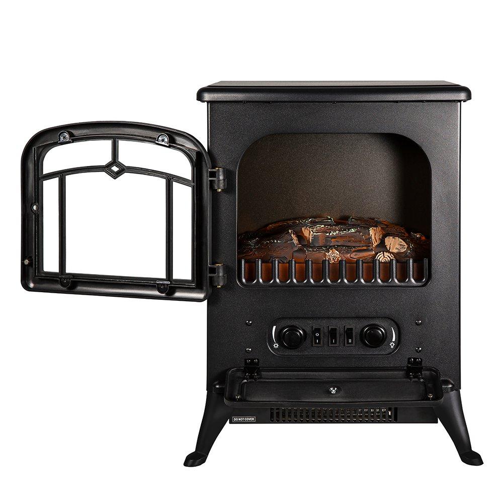 Black - Russell Hobbs - RHEFSTV1002B 1.85 kW Electric Stove Fire, Black - 8