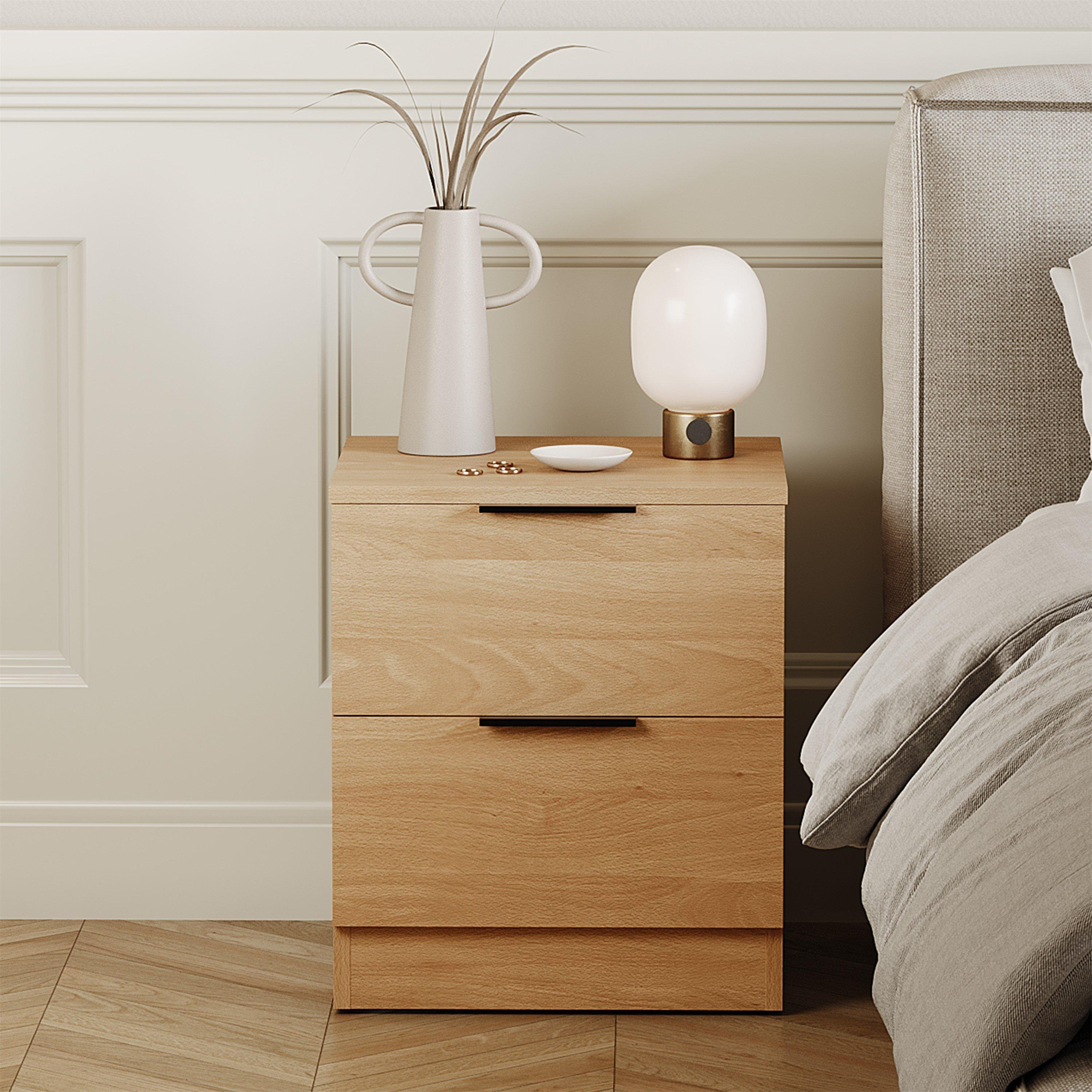 Pine - Lassic - Trega 2 Drawer Bedside Chest - 3