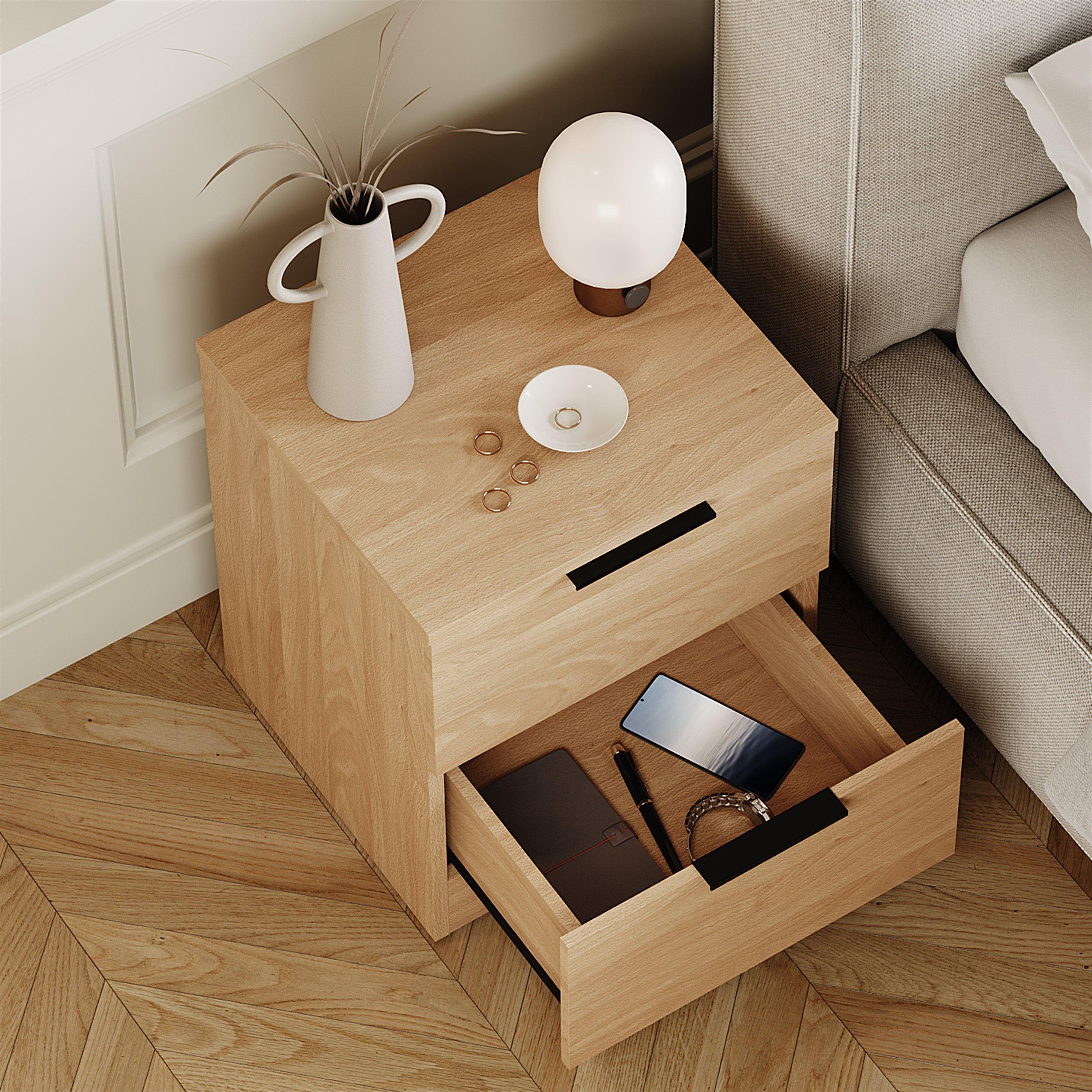 Pine - Lassic - Trega 2 Drawer Bedside Chest - 5