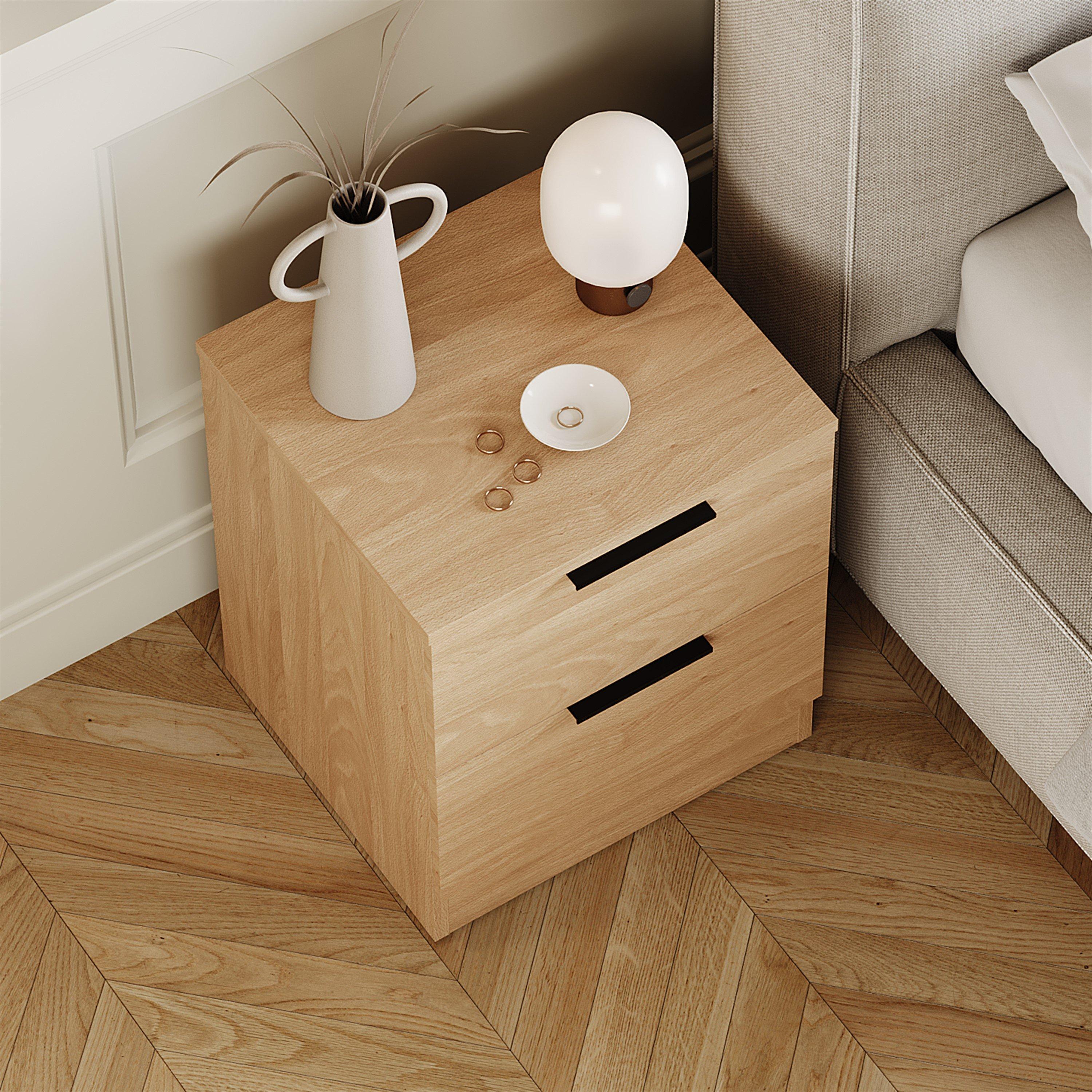 Pine - Lassic - Trega 2 Drawer Bedside Chest - 6