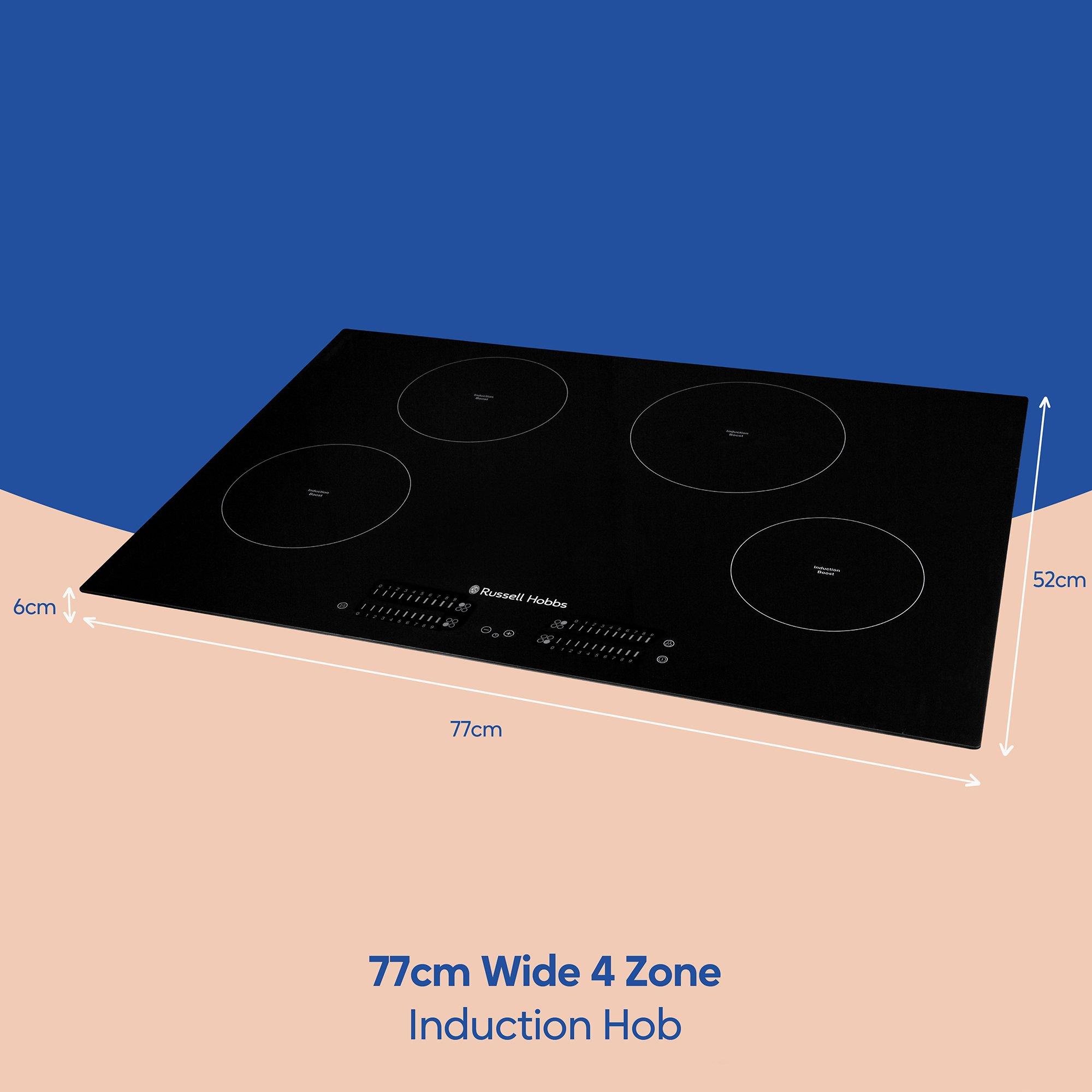 Black - Russell Hobbs - RH77IH413B 77cm Induction Hob in Black - 2