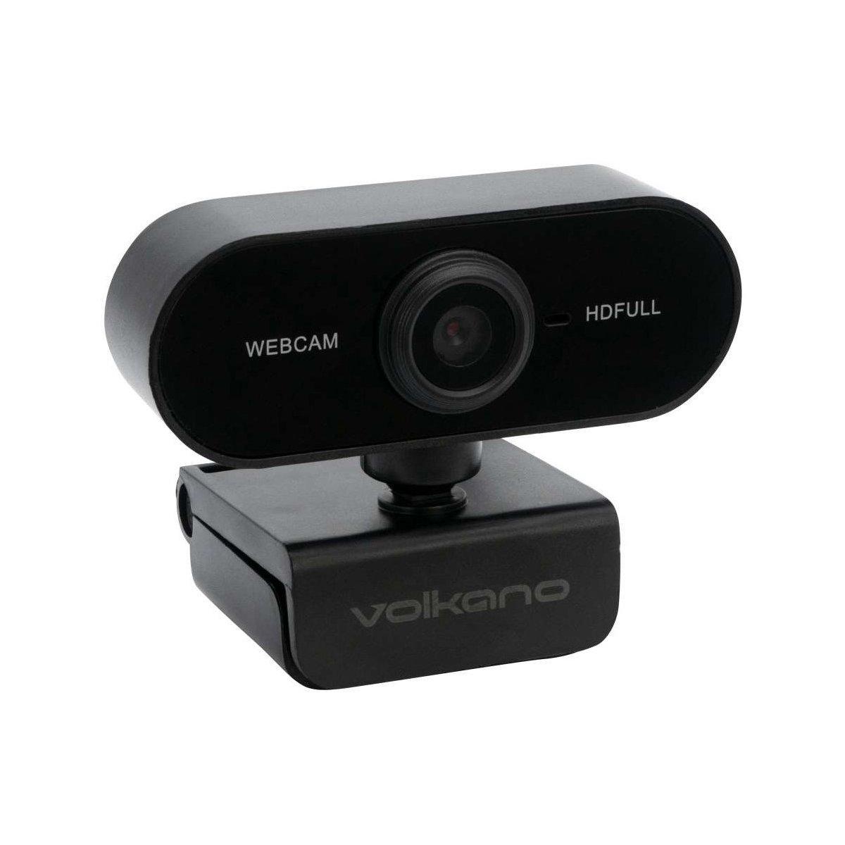 Black - Volkano - Volkano Zoom Series 1080P USB Webcam - Black - 1