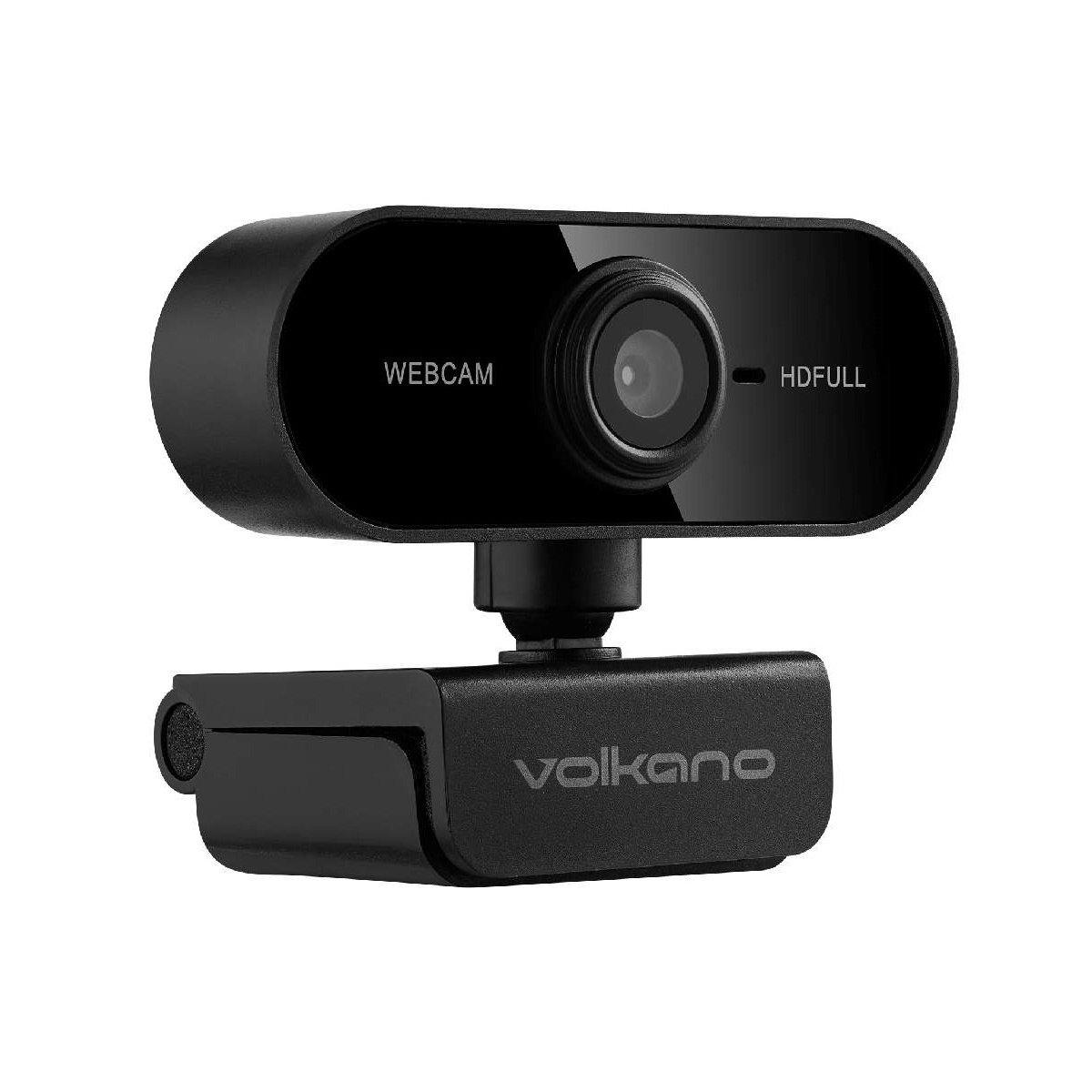 Black - Volkano - Volkano Zoom Series 1080P USB Webcam - Black - 2