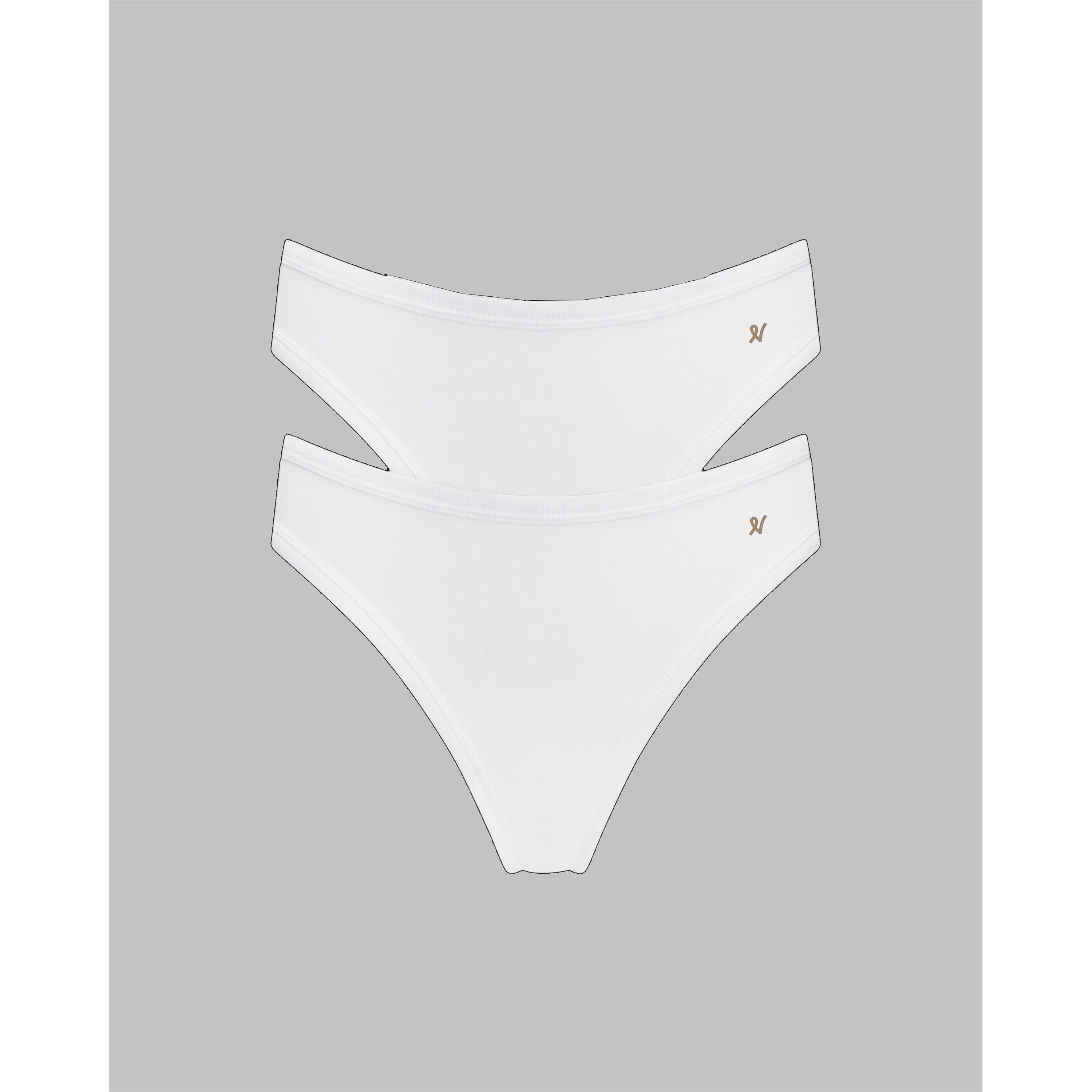 White - Nudea - MINI BRIEF 2 PACK ORGANIC COTTON - 5