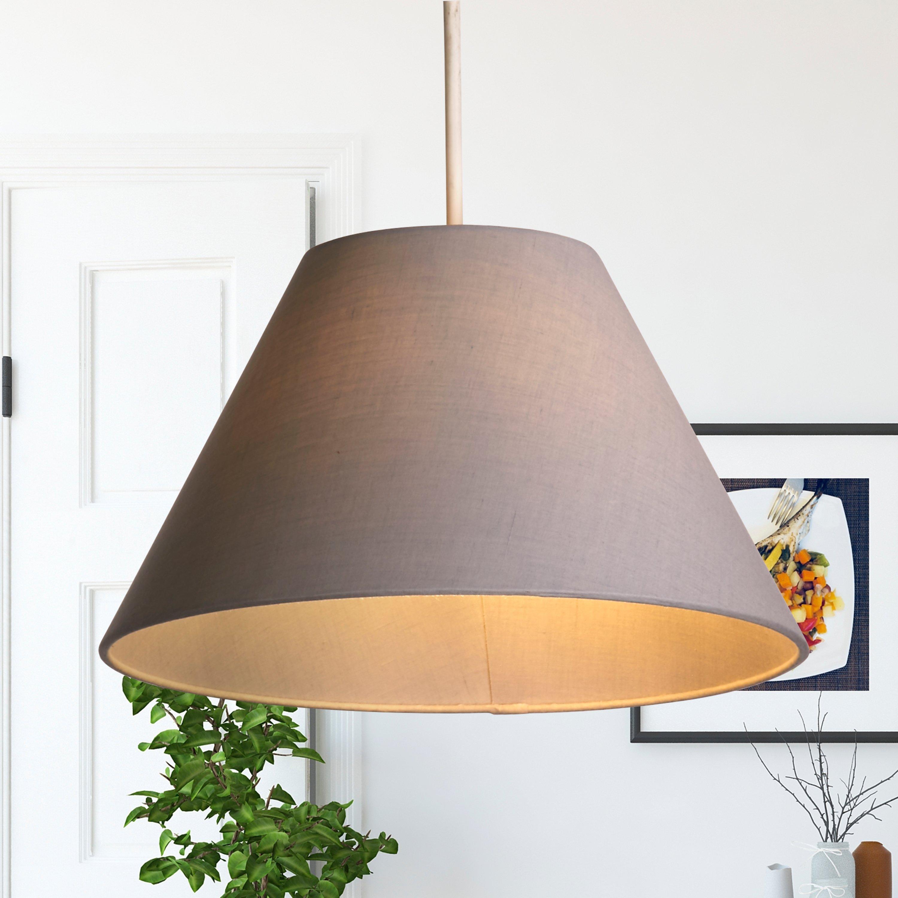 Grey - Lighting Collection - Luna Grey Tapered Shade - 1