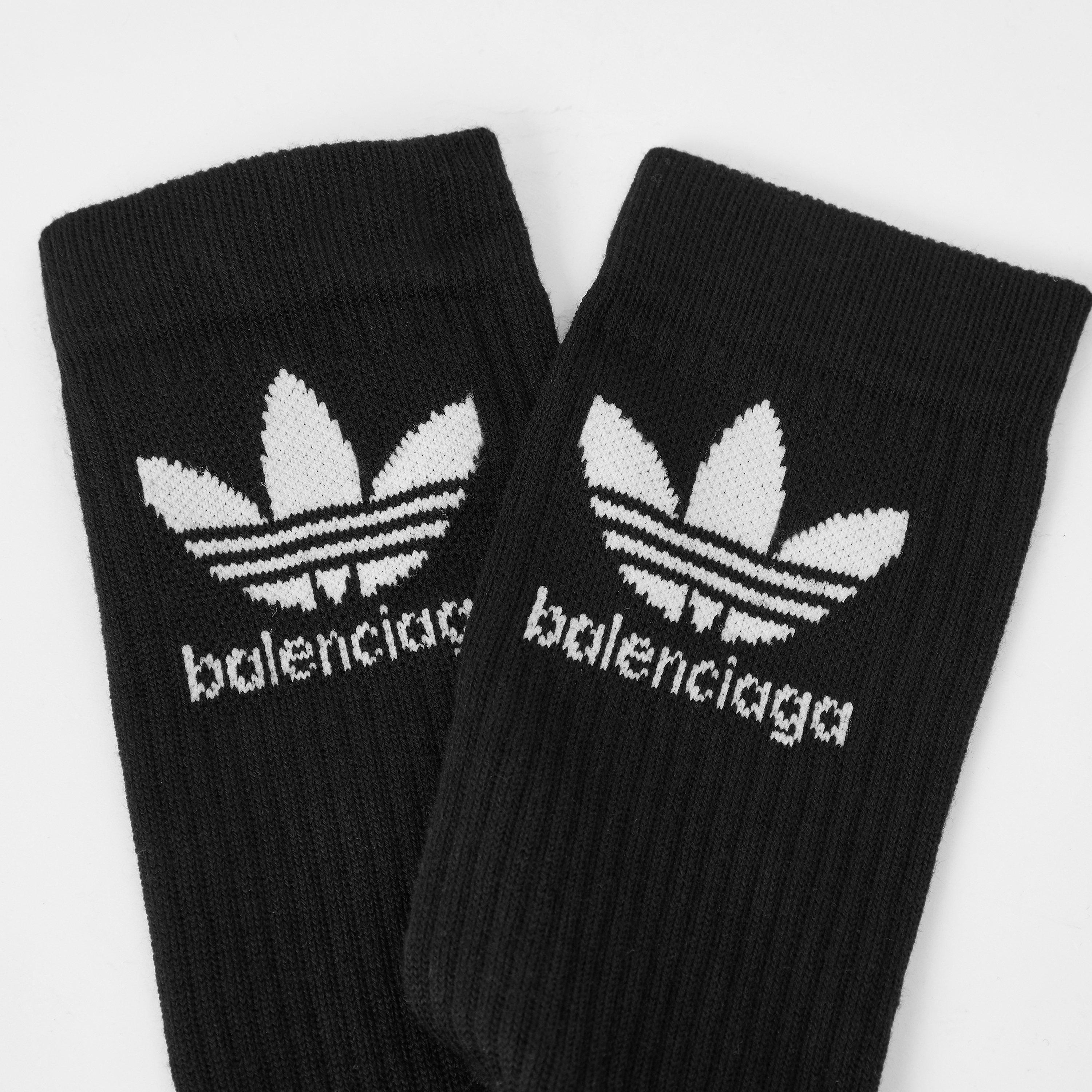 Black/White - Balenciaga - Men's Crew Socks - 2