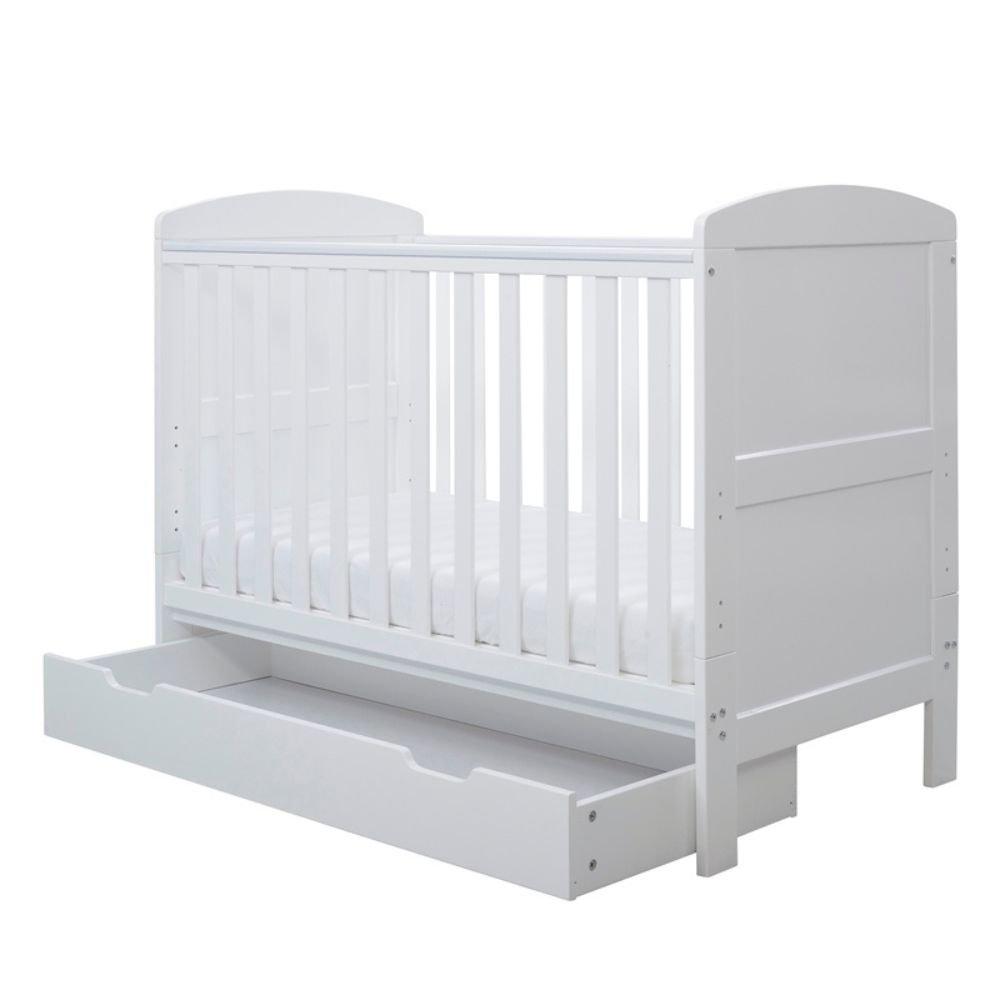 White - Ickle Bubba - Coleby Mini Cot Bed & Under Drawer - 7