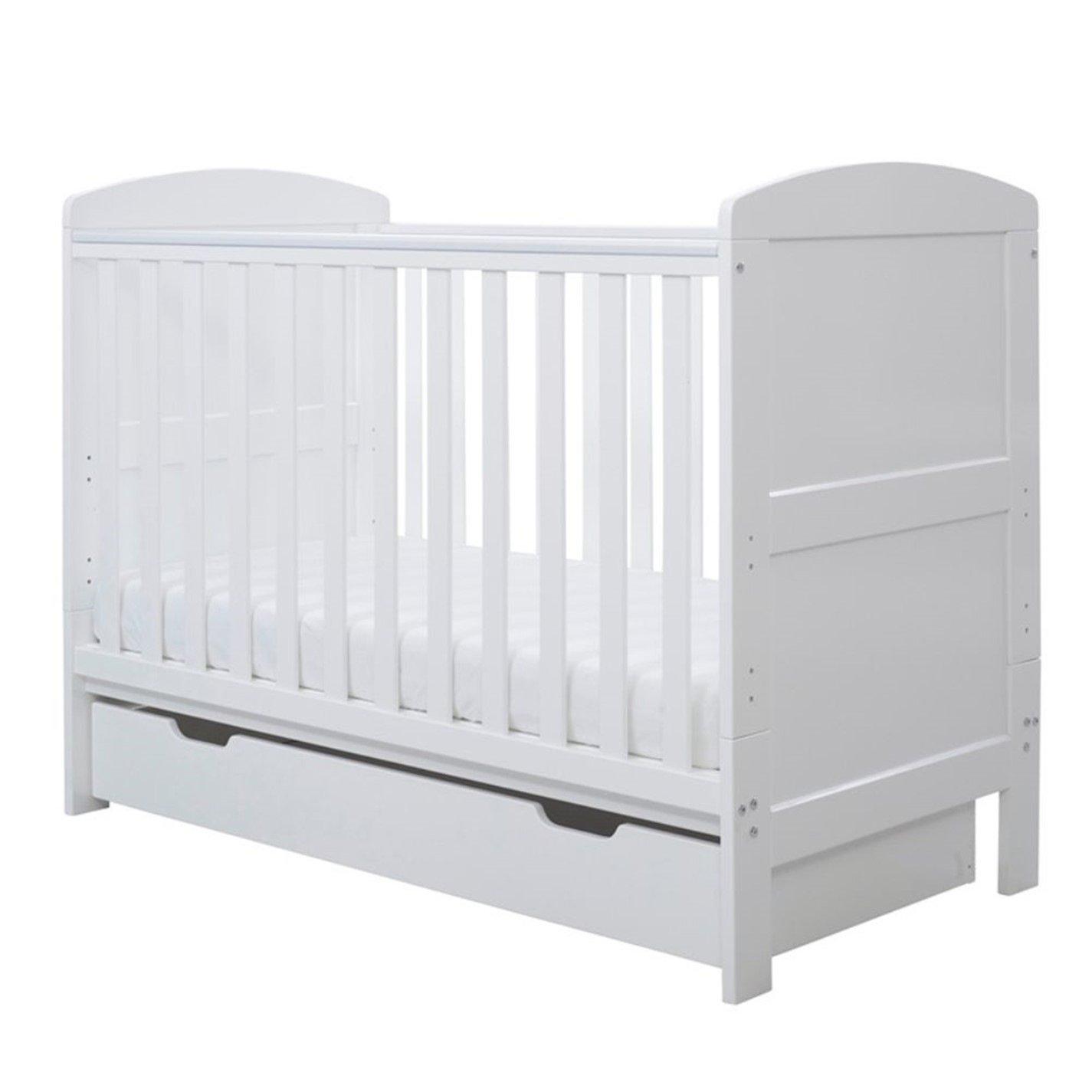 White - Ickle Bubba - Coleby Mini Cot Bed & Under Drawer - 9