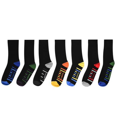 Colour Str Sole - Kangol - Formal 7 Pack Socks Mens - 1