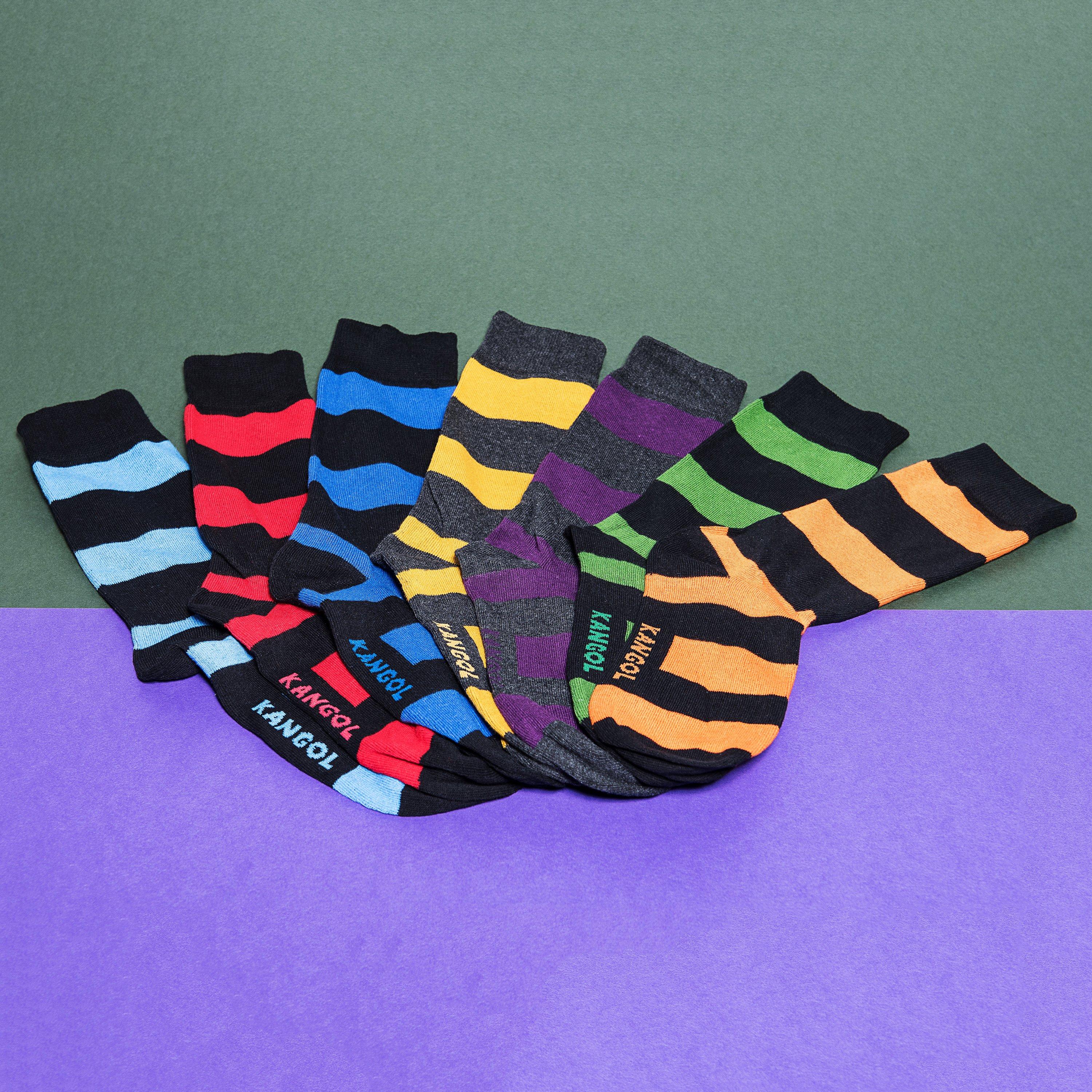 Bold Stripe - Kangol - Formal 7 Pack Socks Mens - 9