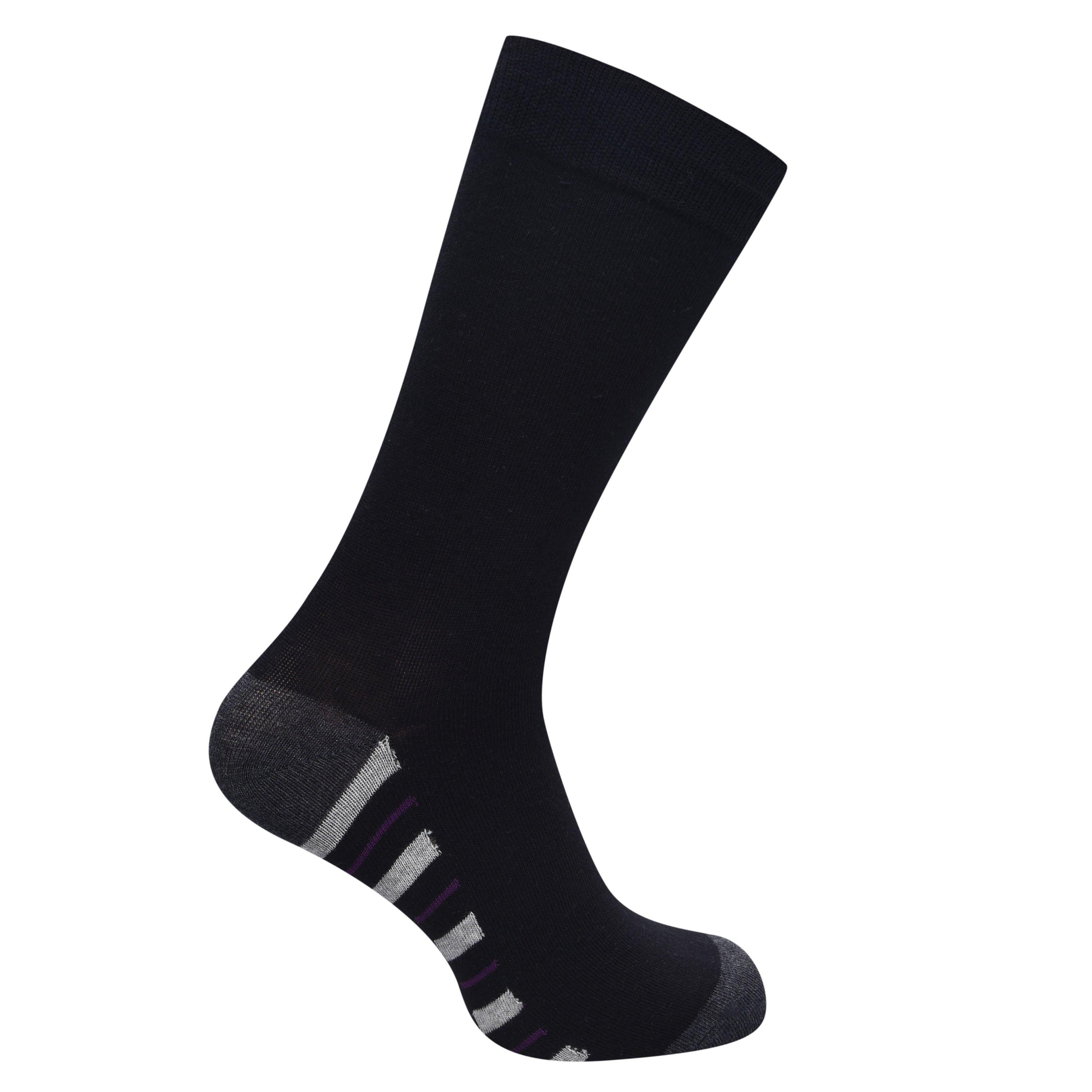 Grey Stri Sole - Kangol - Formal Socks 7 Pack Mens Plus - 2