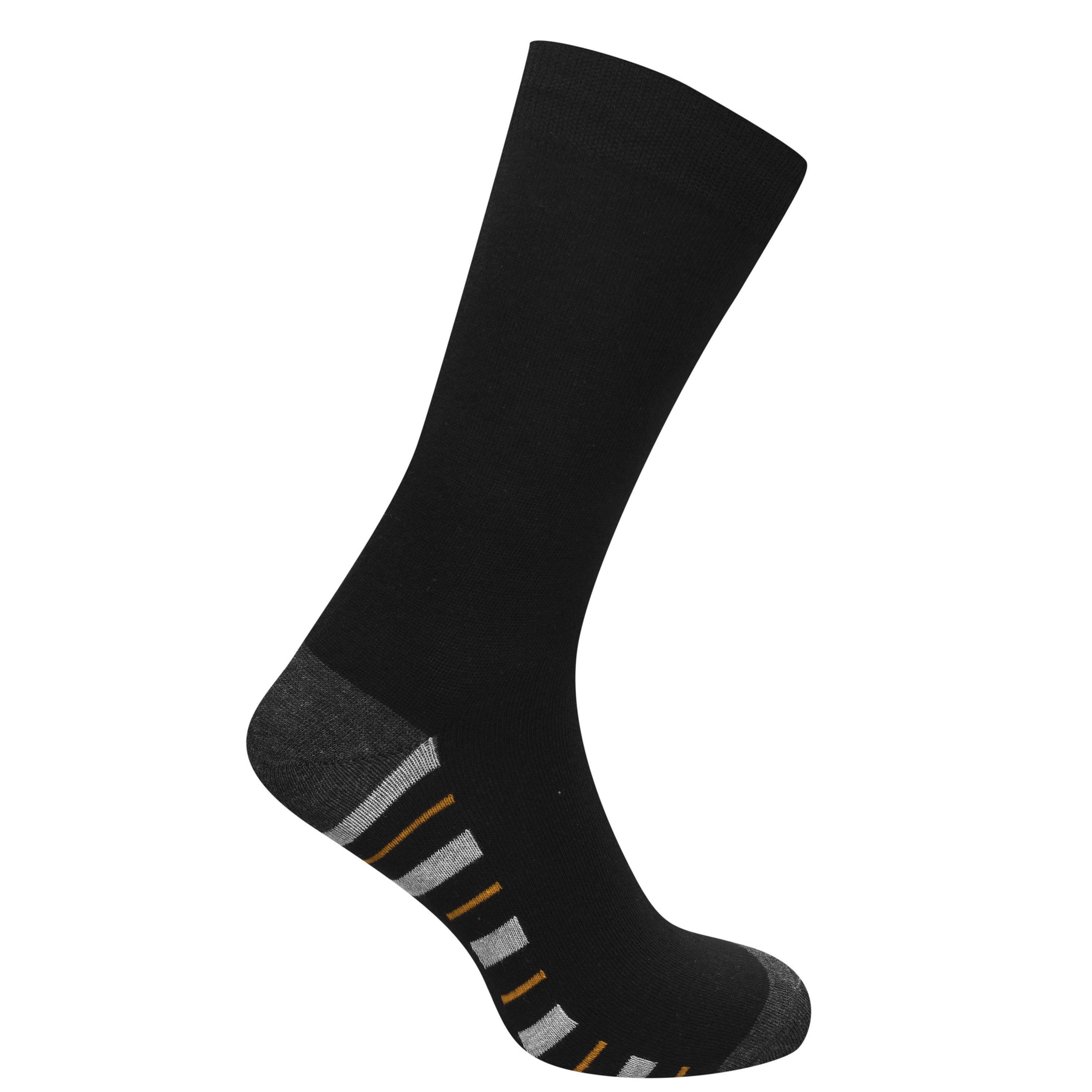 Grey Stri Sole - Kangol - Formal Socks 7 Pack Mens Plus - 7