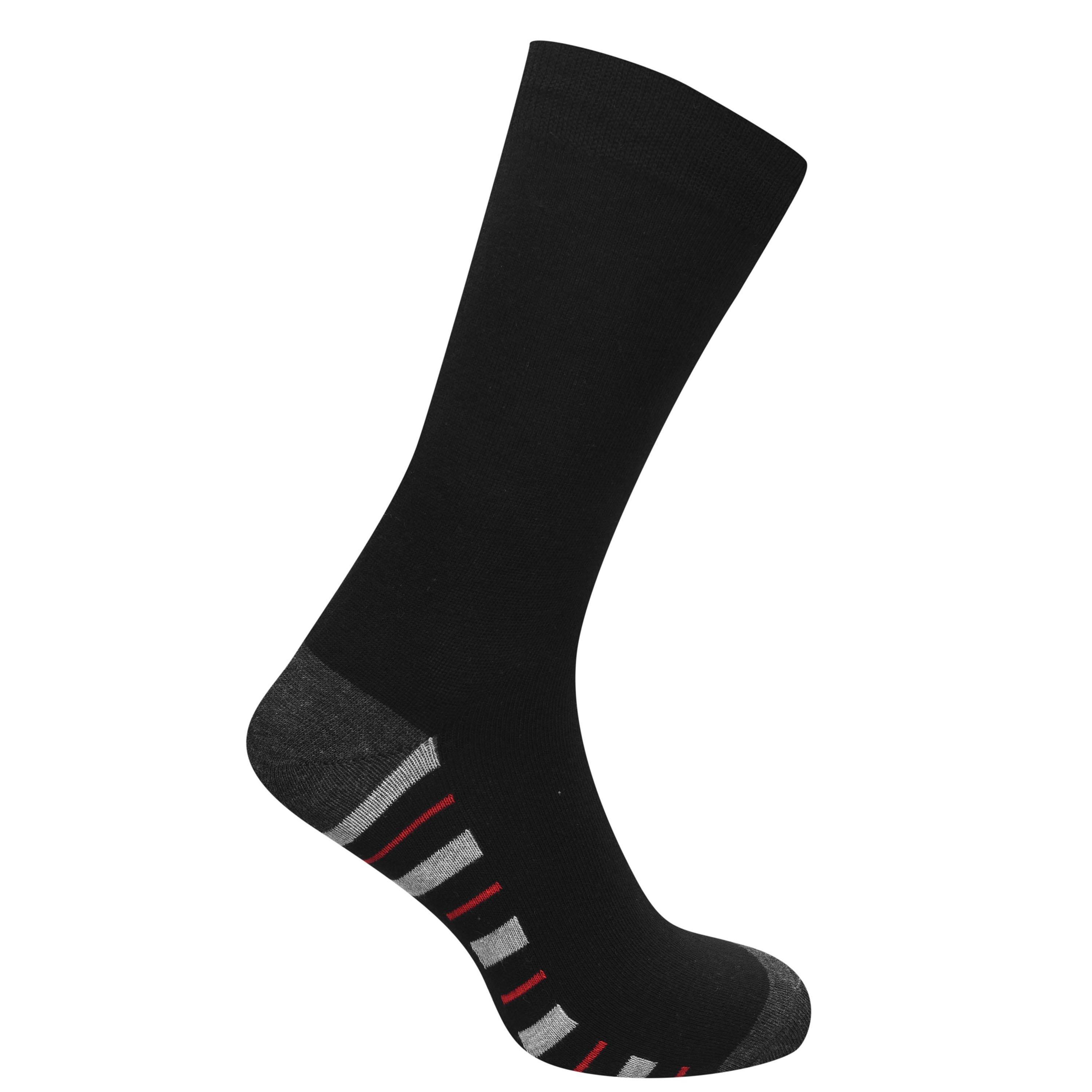 Grey Stri Sole - Kangol - Formal Socks 7 Pack Mens Plus - 8