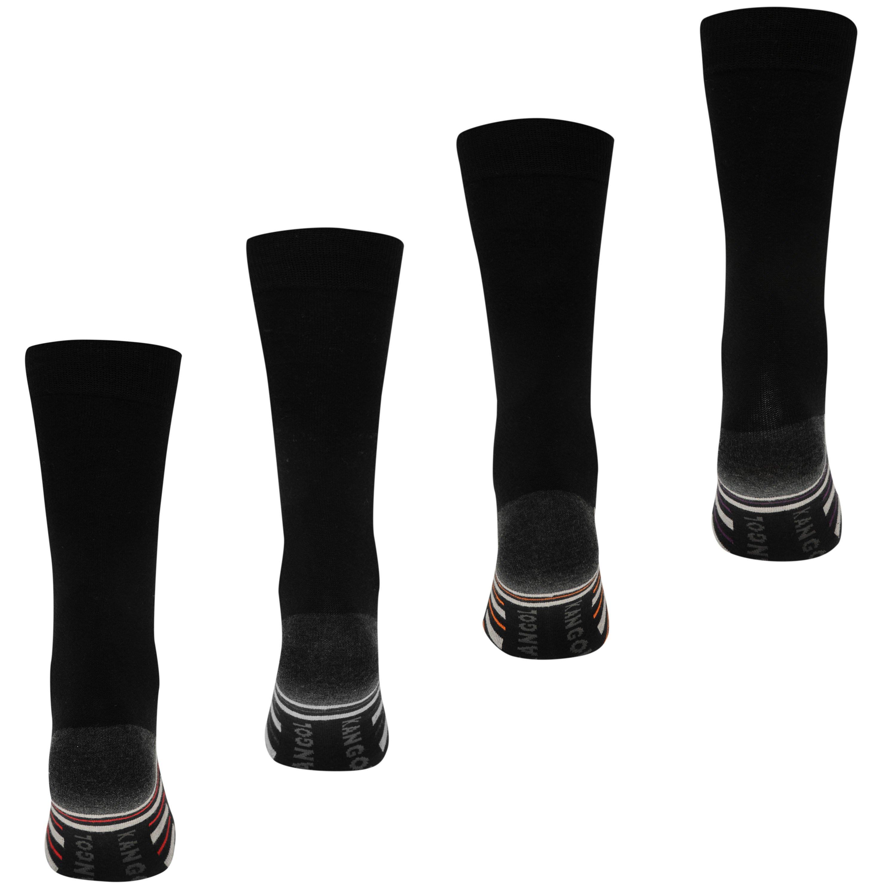 Grey Stri Sole - Kangol - Formal Socks 7 Pack Mens Plus - 9