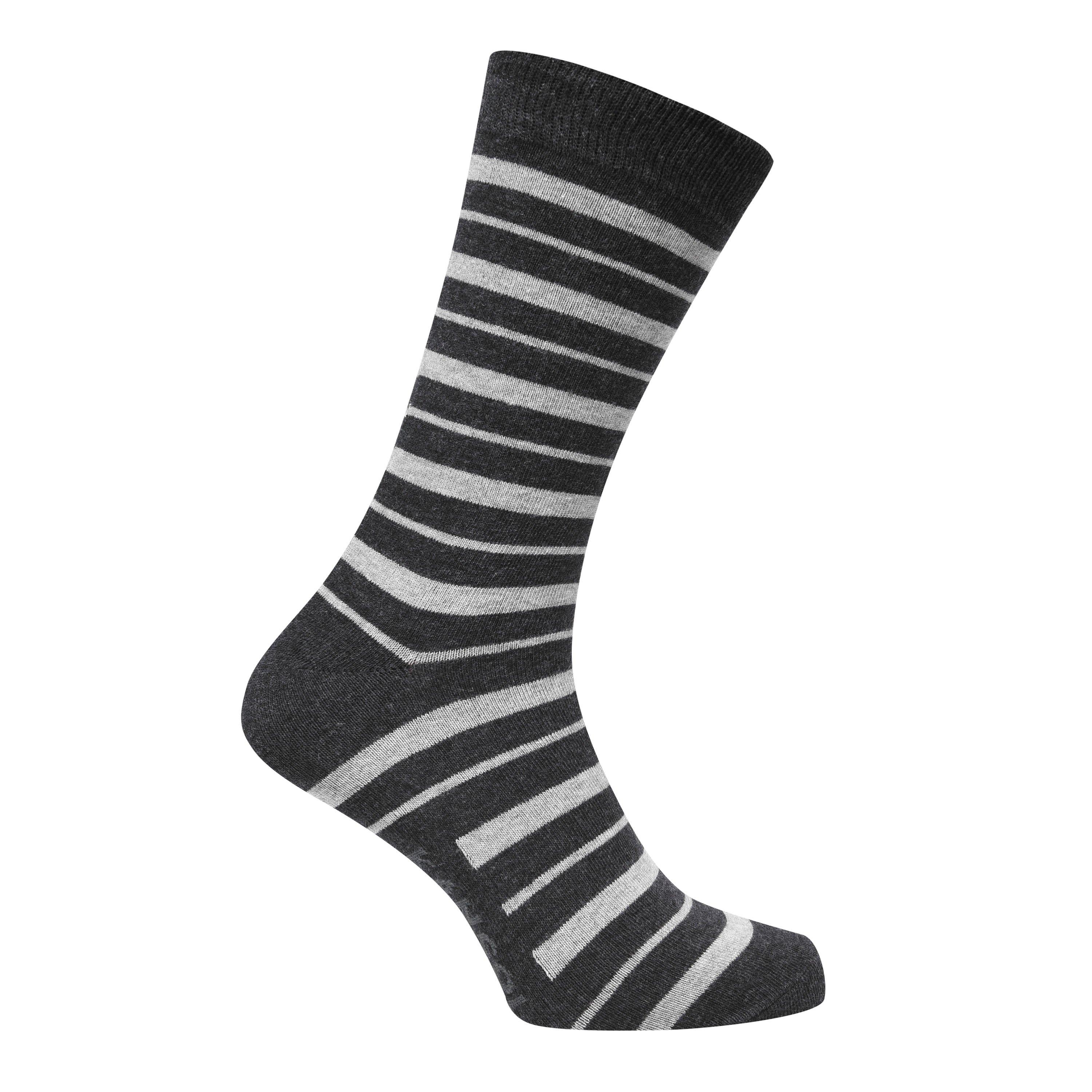 Bk Ch Nv Stripe - Kangol - Formal Socks 7 Pack Mens Plus - 5