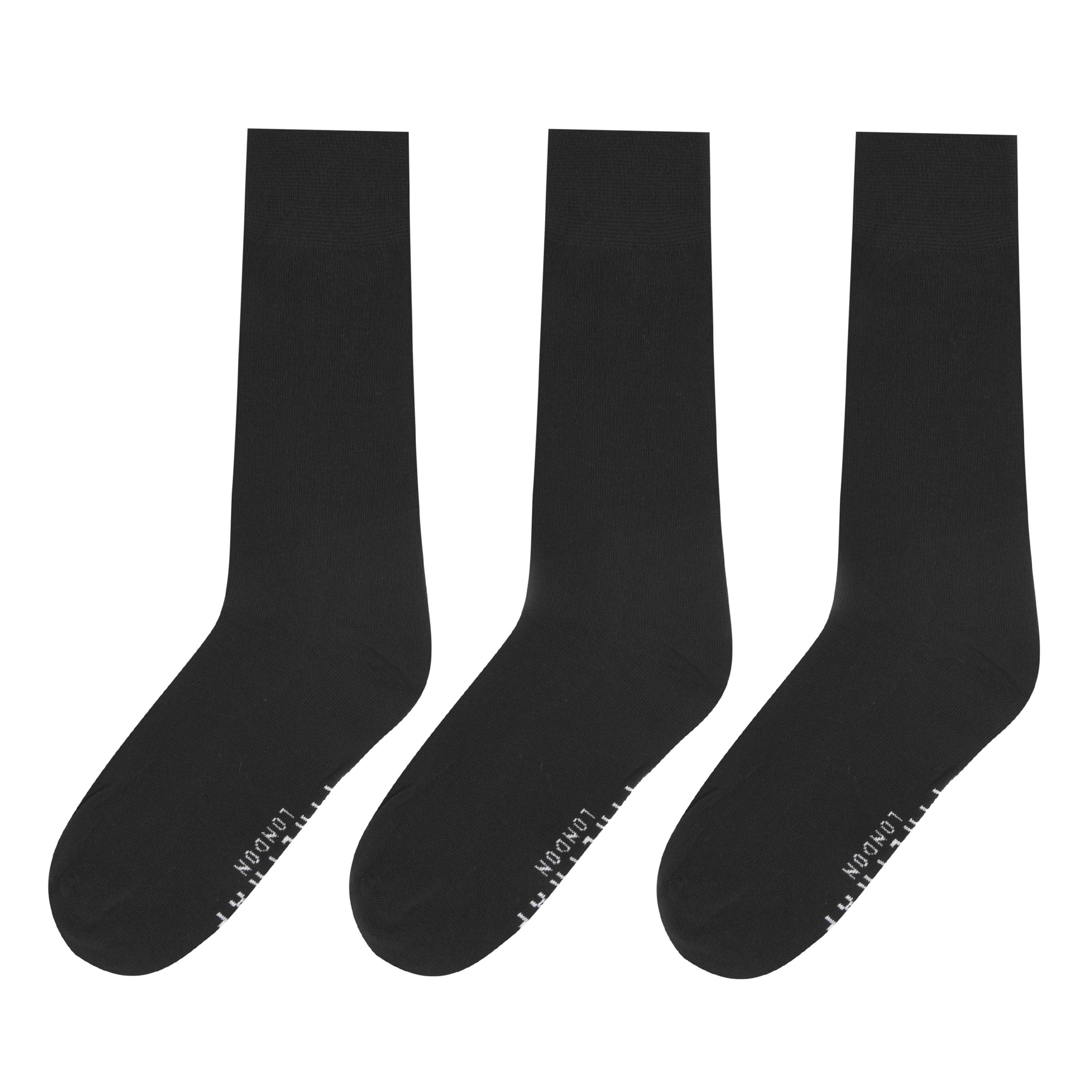 Negro - Firetrap - 3 Pack Formal Socks Mens - 1