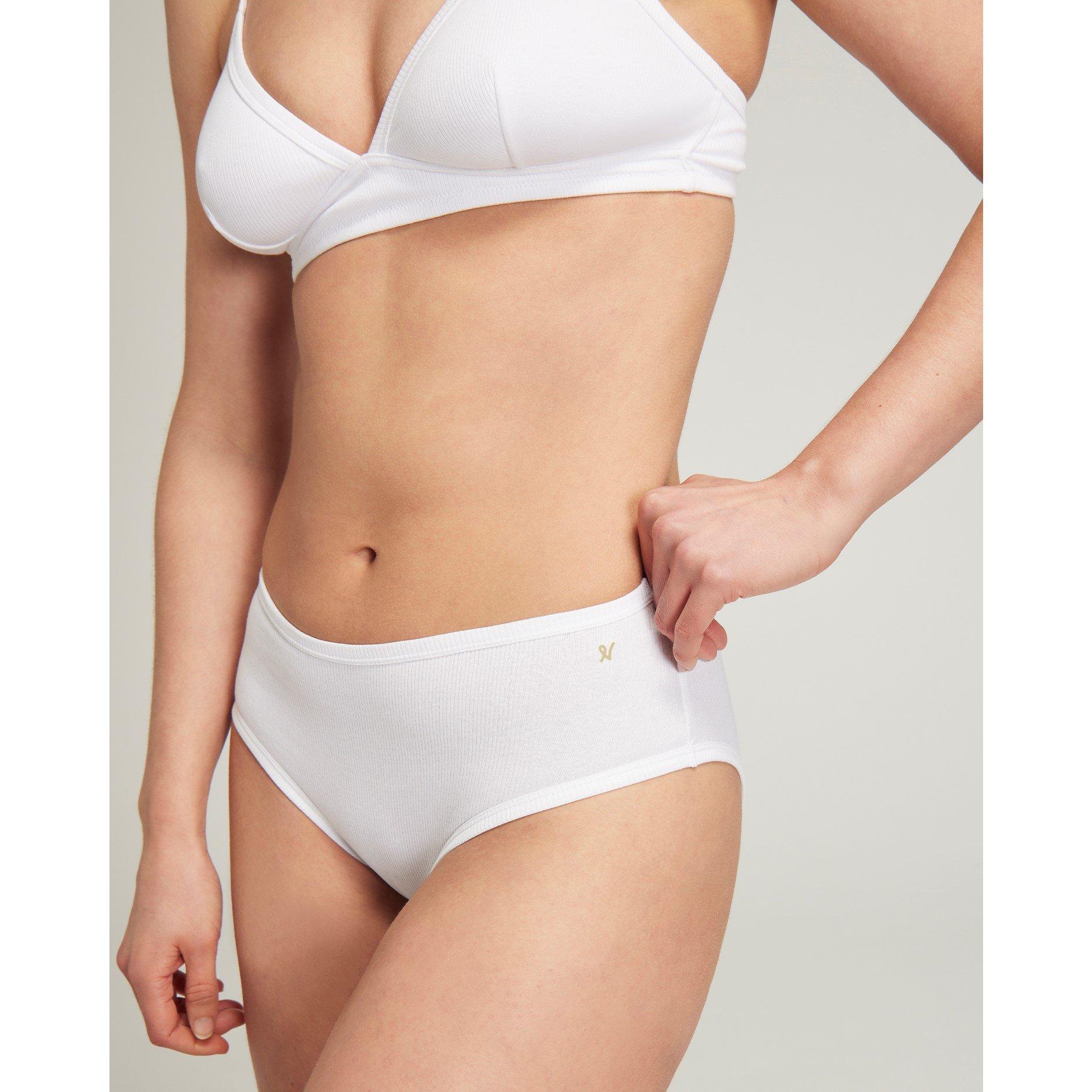 White - Nudea - MIDI BRIEF 2 PACK ORGANIC COTTON - 3