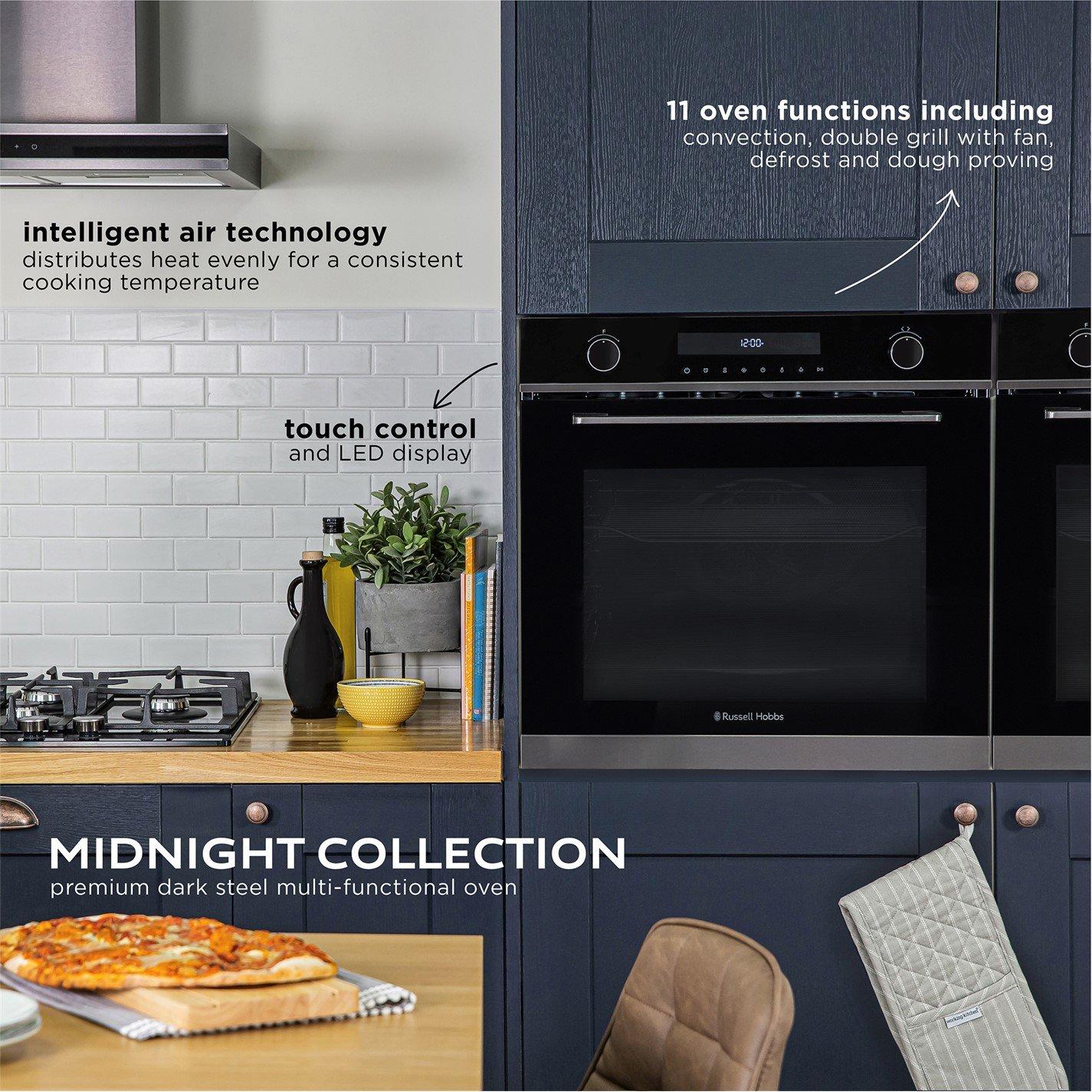 Dark Steel - Russell Hobbs - RHEO7201DS 72L Built-in Fan-assisted Single Oven - 3