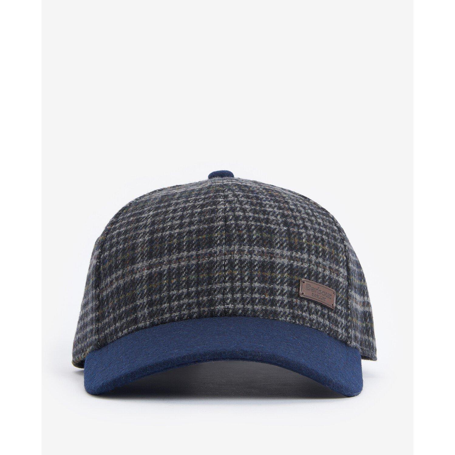 Navy/Grey Plaid - Barbour - Clyde Wool Mix Sports Cap - 2