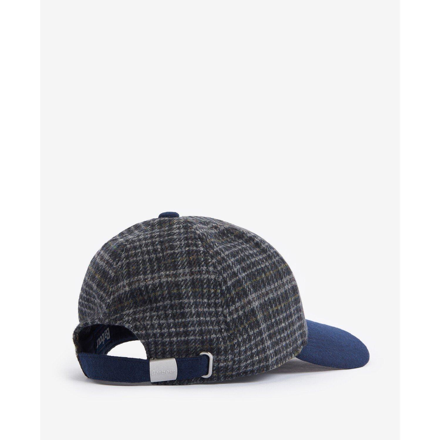 Navy/Grey Plaid - Barbour - Clyde Wool Mix Sports Cap - 3