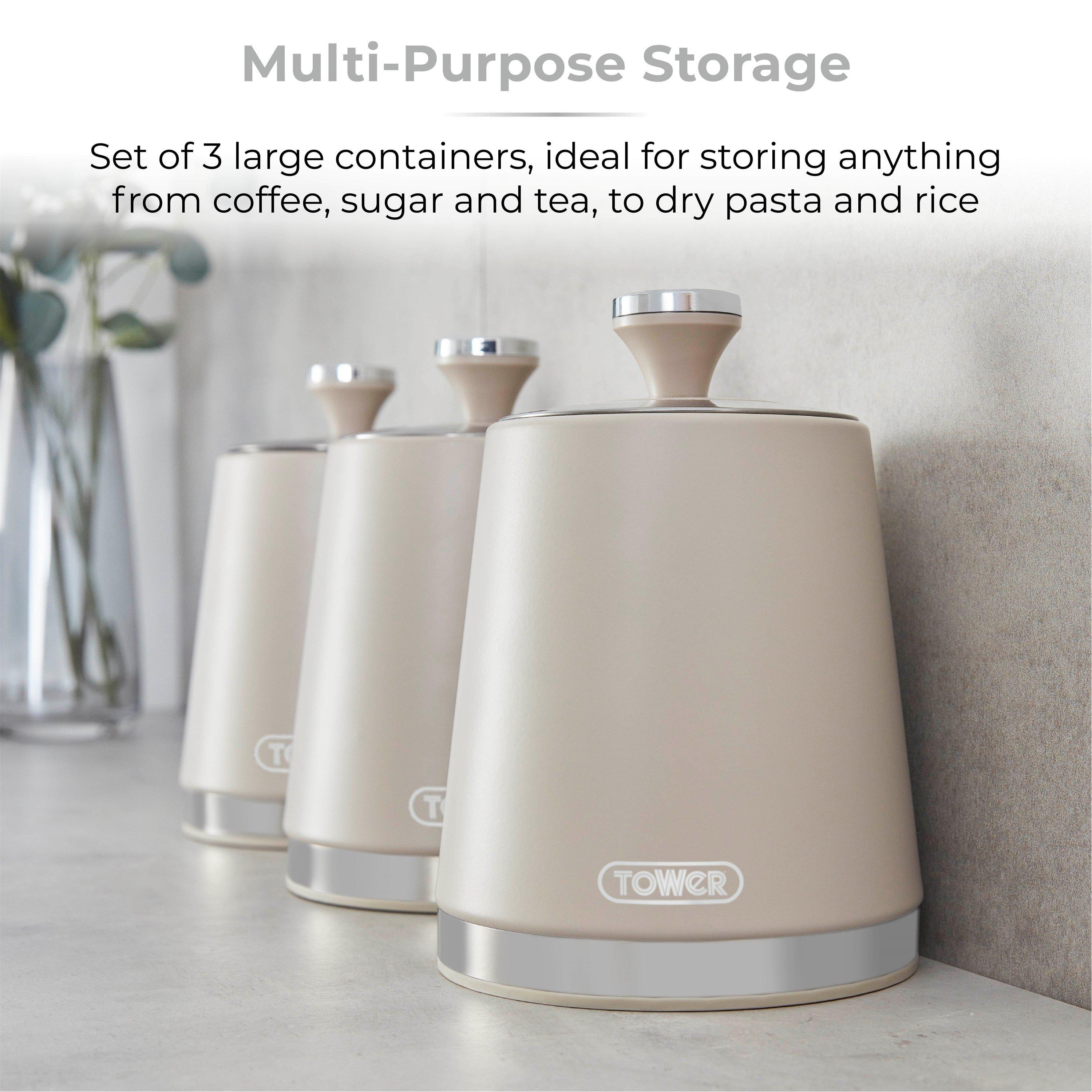 Latte - Tower - Cavaletto Set of 3 Canisters Latte - 3