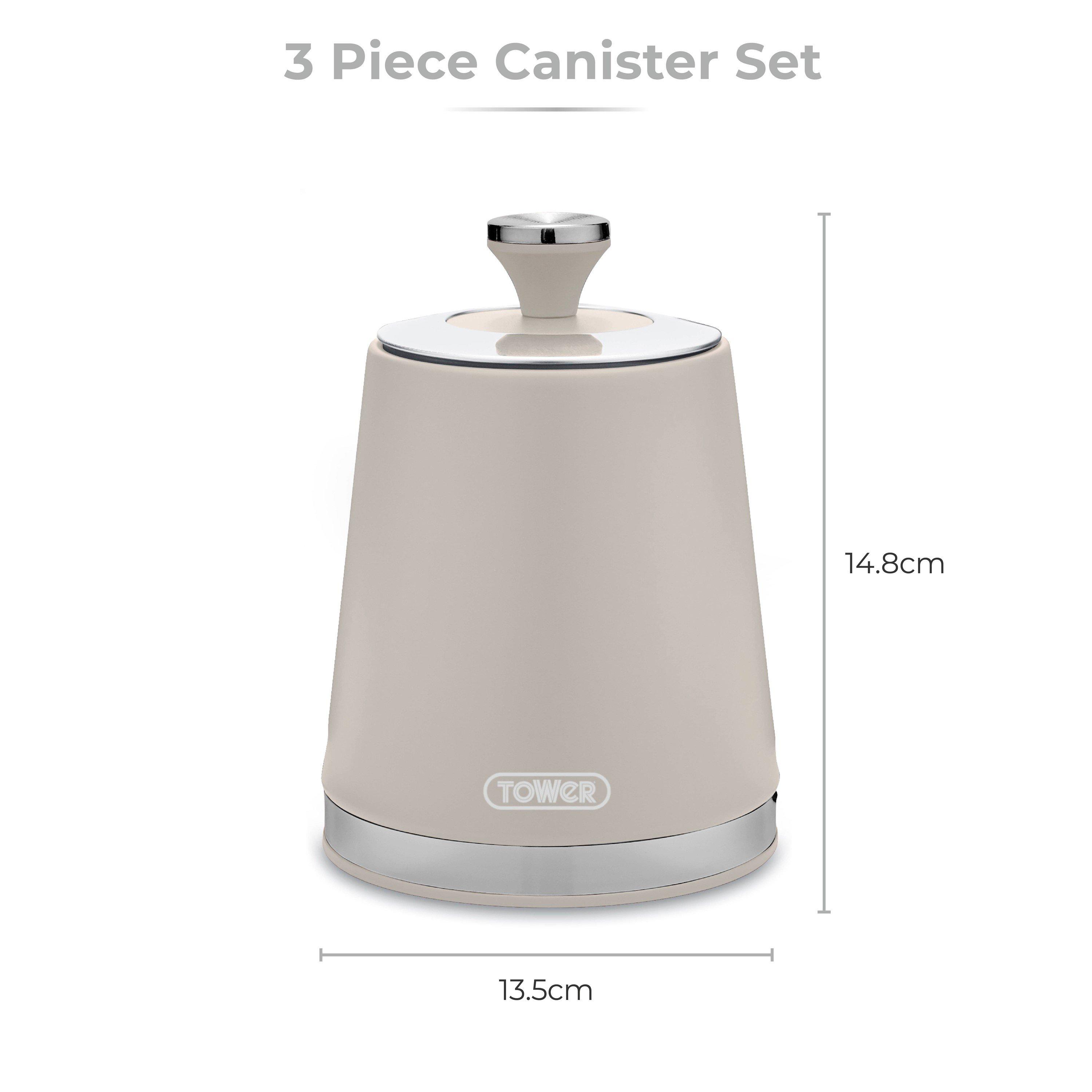 Latte - Tower - Cavaletto Set of 3 Canisters Latte - 8