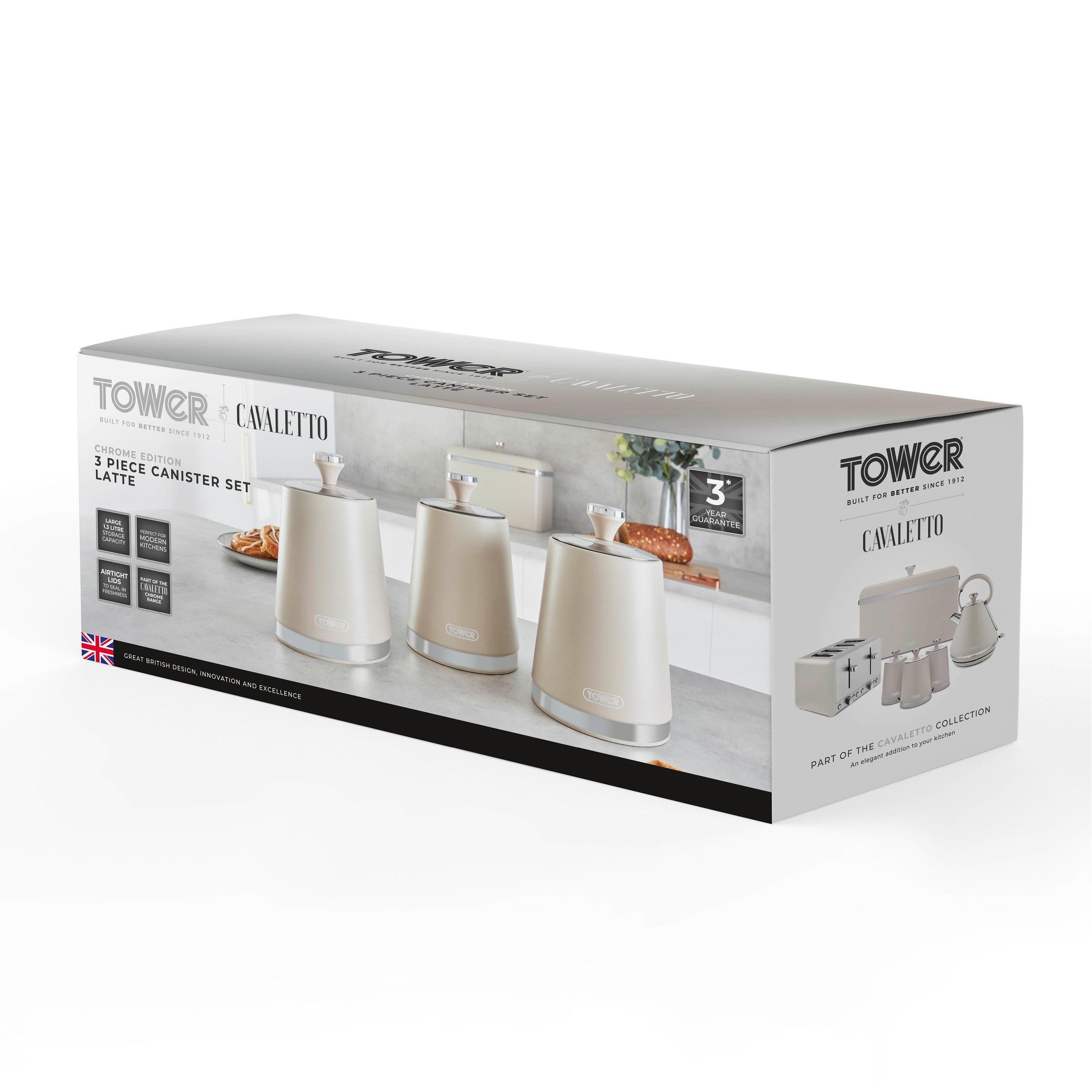 Latte - Tower - Cavaletto Set of 3 Canisters Latte - 10