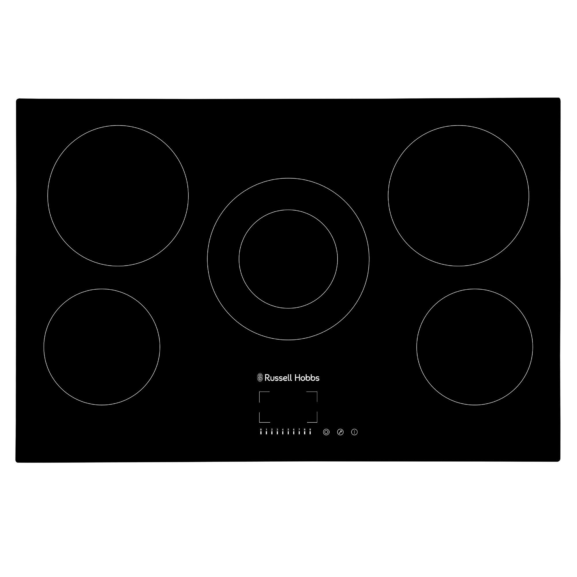 Black - Russell Hobbs - RH77EH413B 77cm Electric Hob in Black - 1