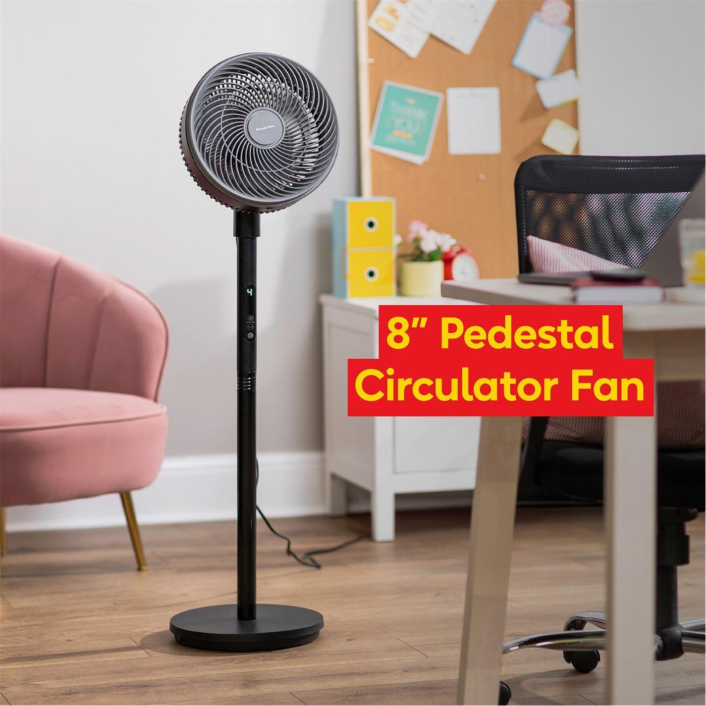 Black - Russell Hobbs - RHPCF825B 8" Pedestal Circulator - Black - 4