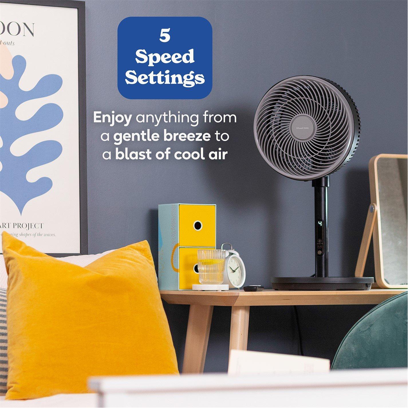 Black - Russell Hobbs - RHPCF825B 8" Pedestal Circulator - Black - 5