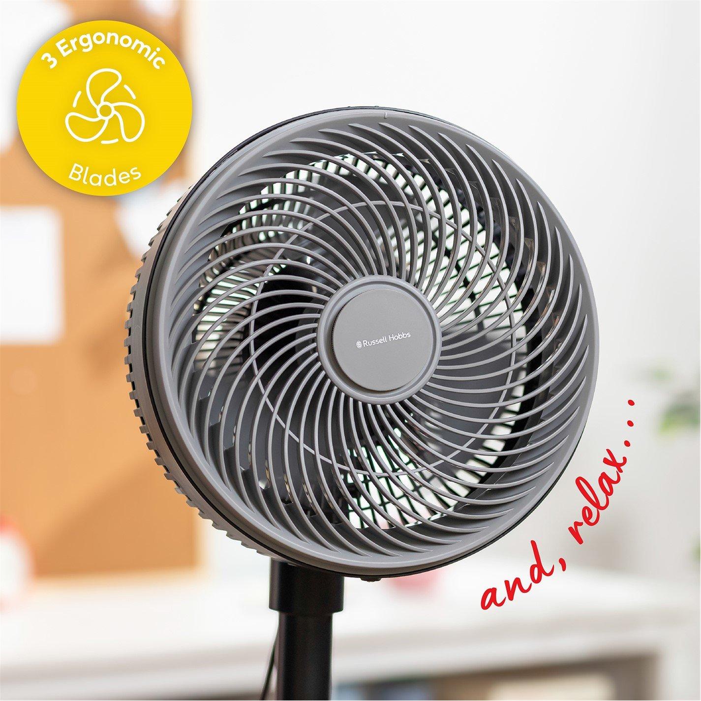 Black - Russell Hobbs - RHPCF825B 8" Pedestal Circulator - Black - 7