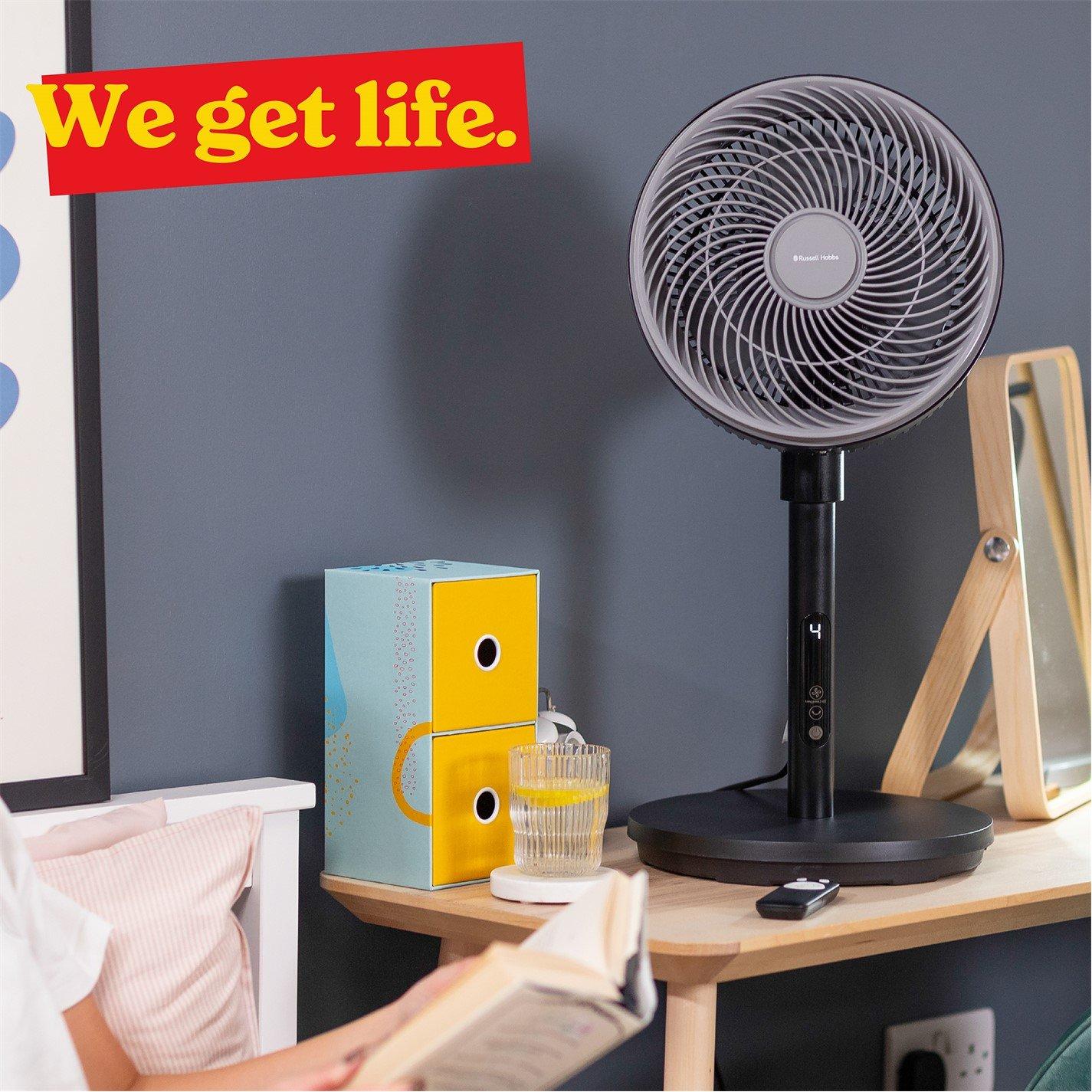 Black - Russell Hobbs - RHPCF825B 8" Pedestal Circulator - Black - 10