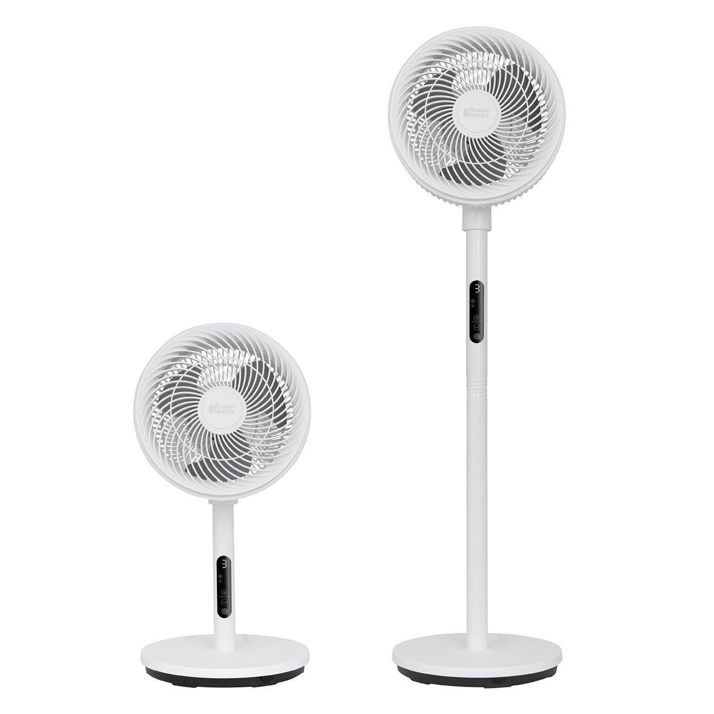 White - Russell Hobbs - RHPCF825 8” Pedestal Circulator Fan in White - 15