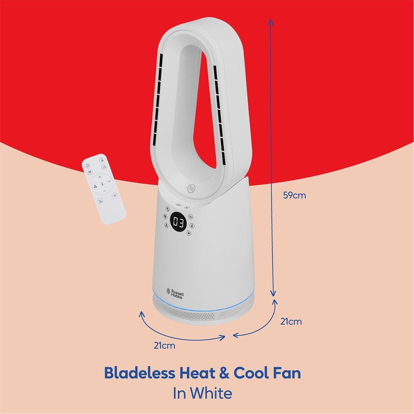 White - Russell Hobbs - RHCBLDL3IN1 Bladeless Fan and Heater - White - 2