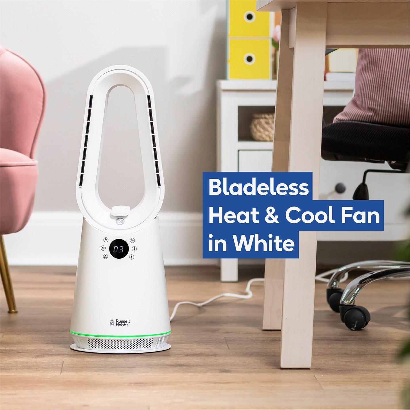 White - Russell Hobbs - RHCBLDL3IN1 Bladeless Fan and Heater - White - 4