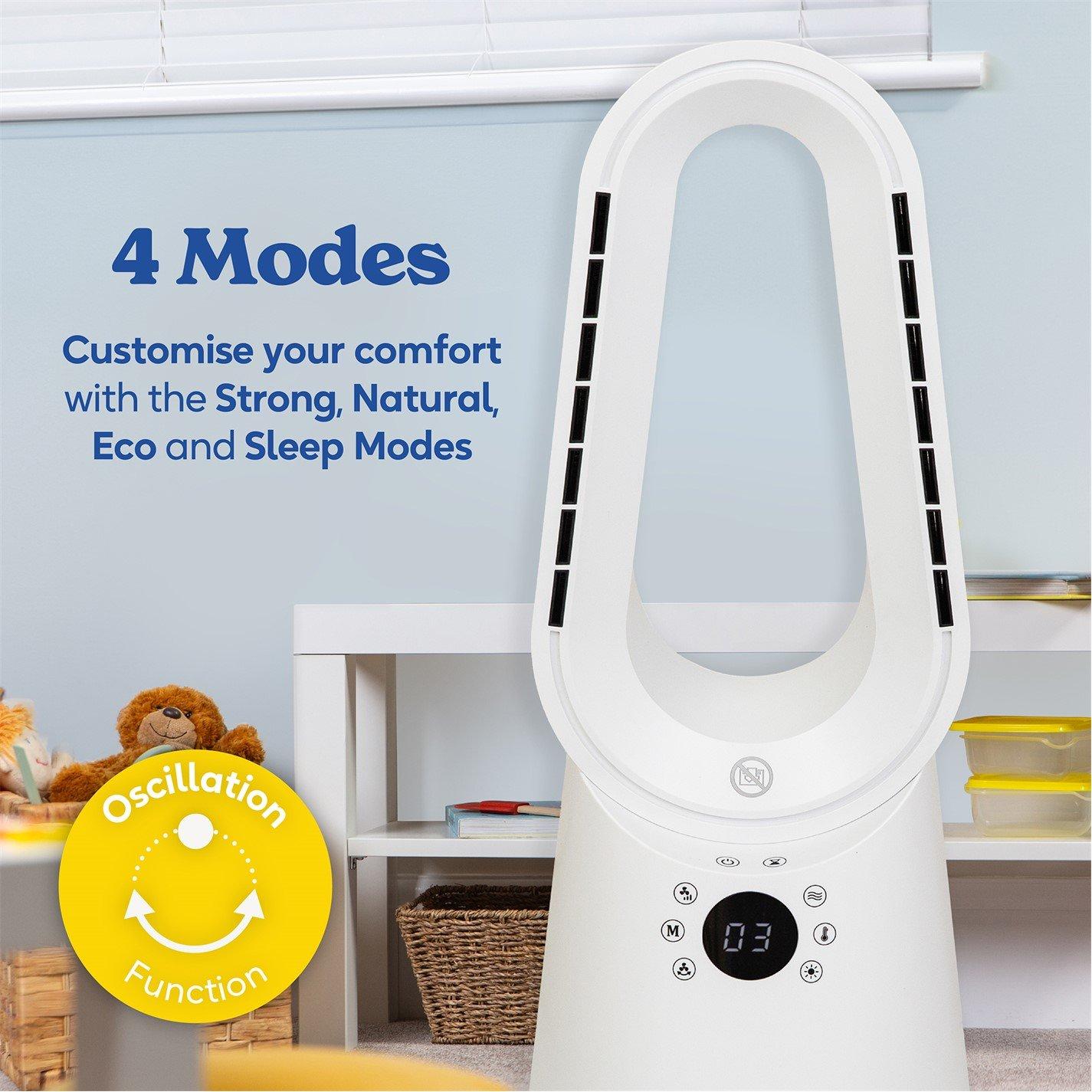 White - Russell Hobbs - RHCBLDL3IN1 Bladeless Fan and Heater - White - 7