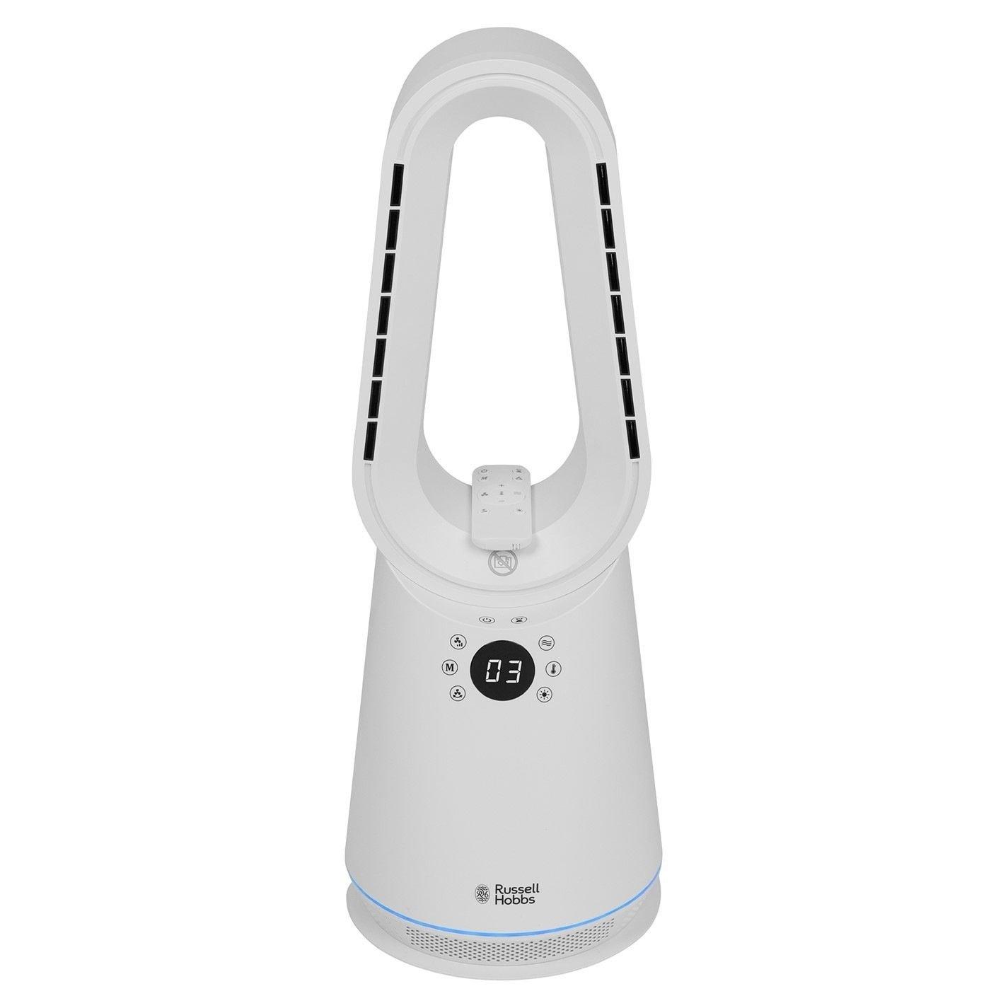 White - Russell Hobbs - RHCBLDL3IN1 Bladeless Fan and Heater - White - 10