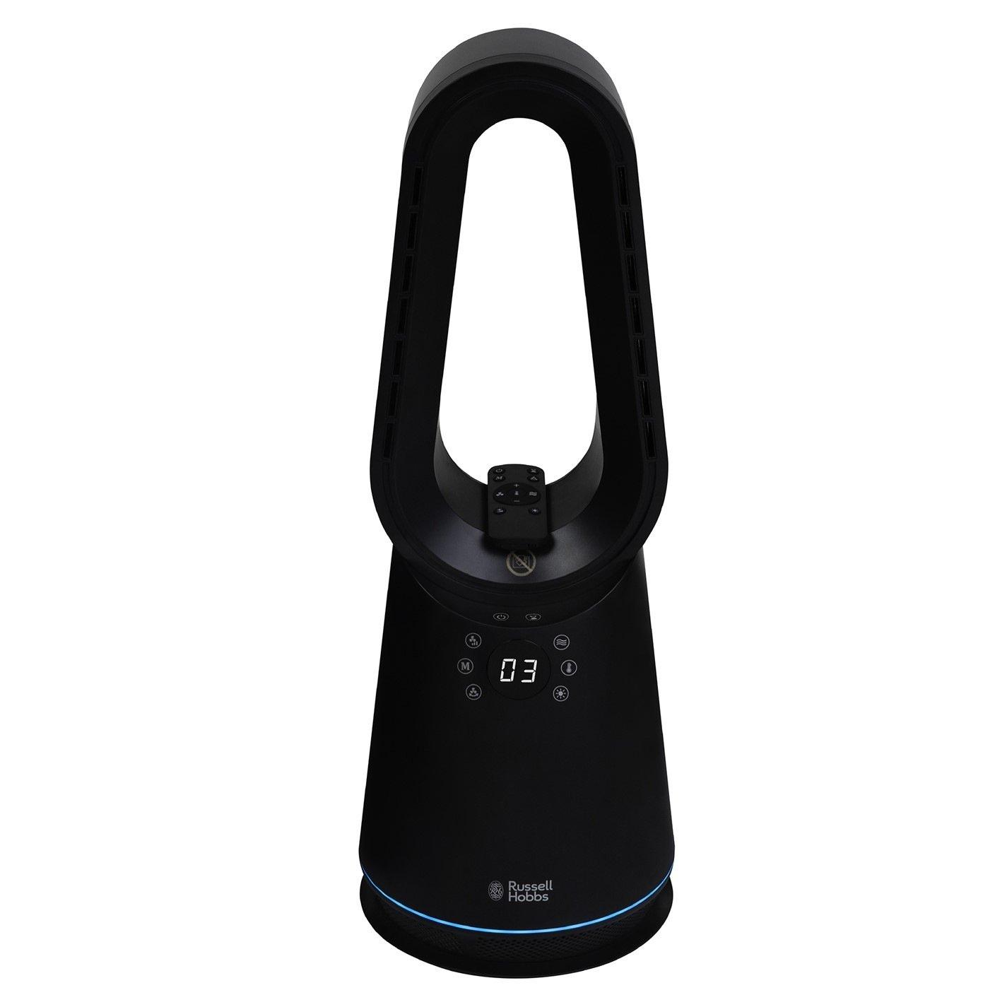 Black - Russell Hobbs - RHCBLDL3IN1B Compact Bladeless Heat & Cool Fan - 4