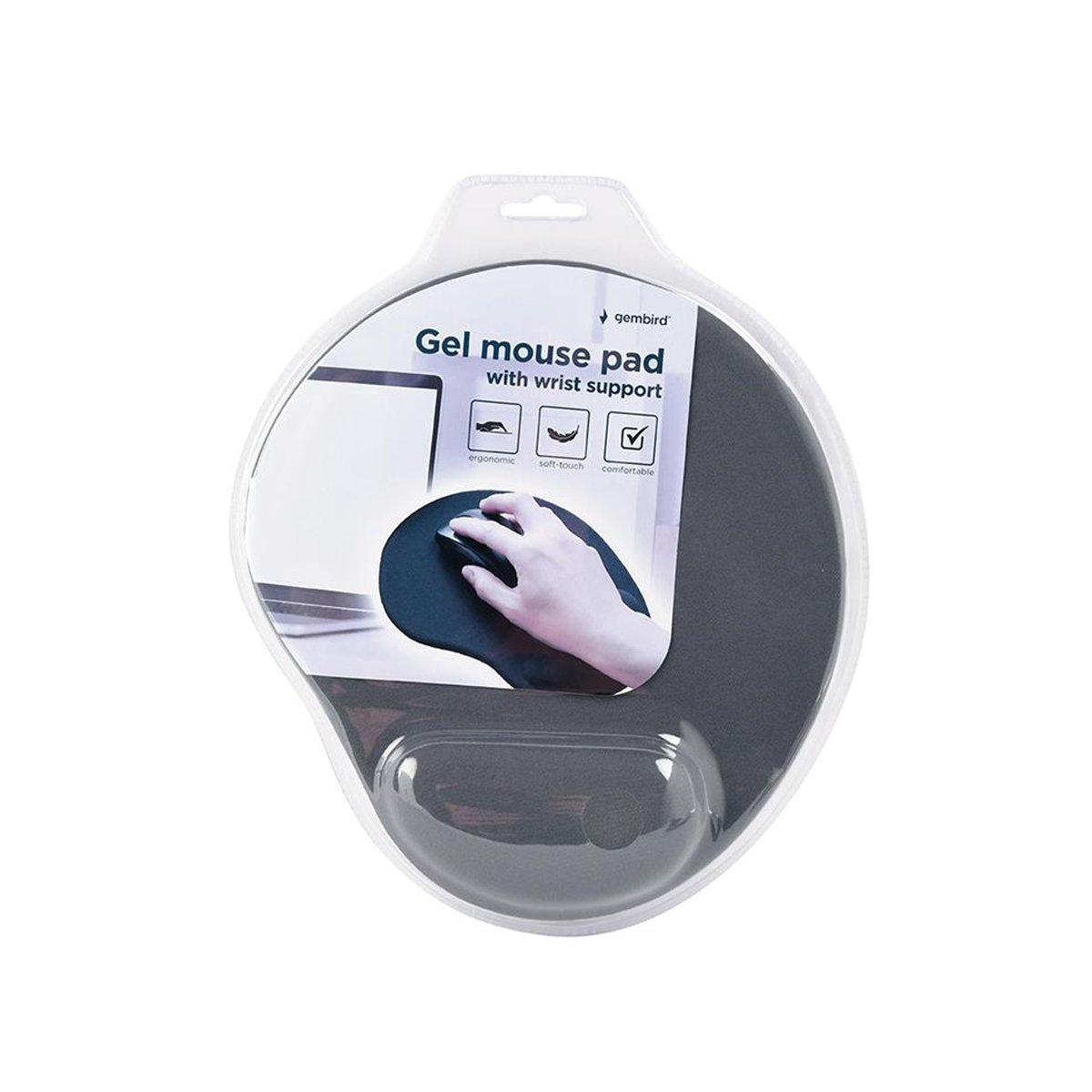 Blue - Gembird - Gembird Gel Mouse Pad with Wrist Support - Grey - 1